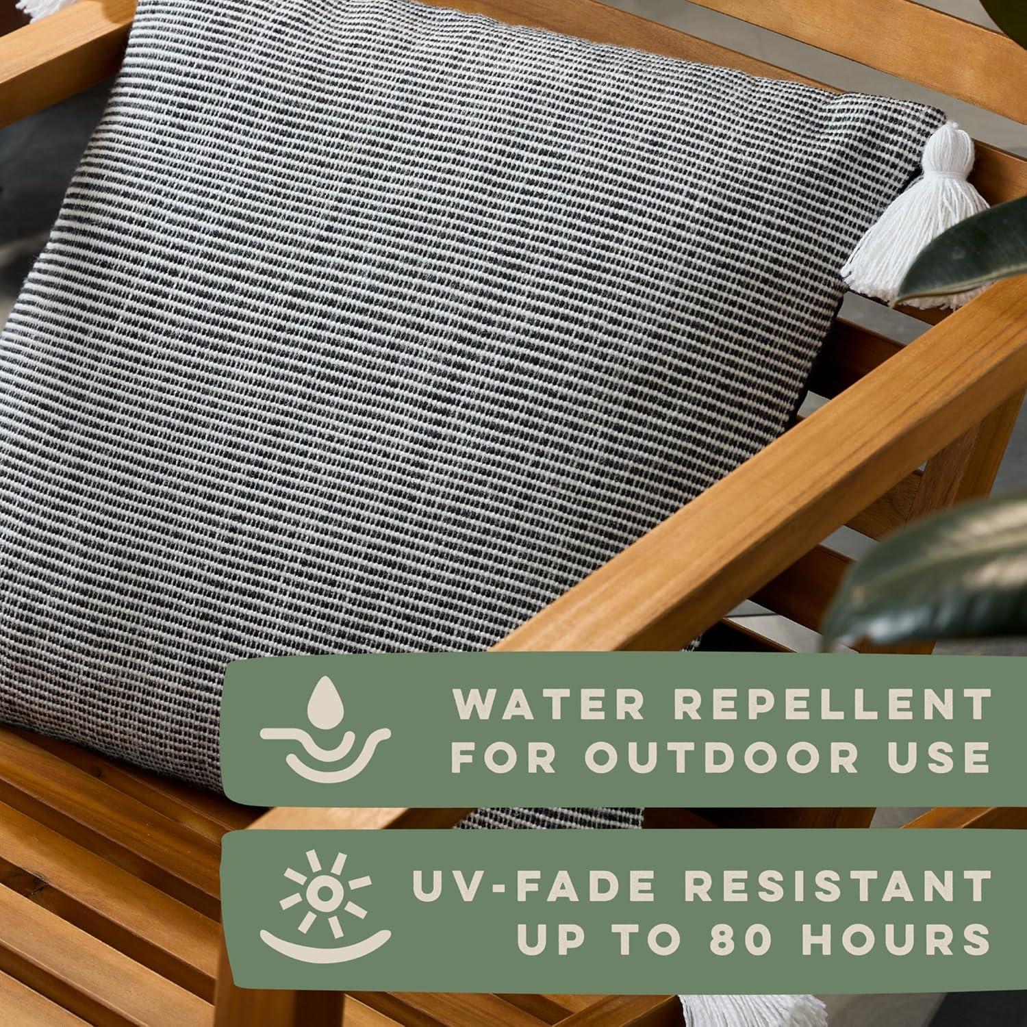 Town & Country Living TOWN & COUNTRY TERRA Alara Ribbed Texture Indoor Outdoor Decorative Pillow 20"x20"