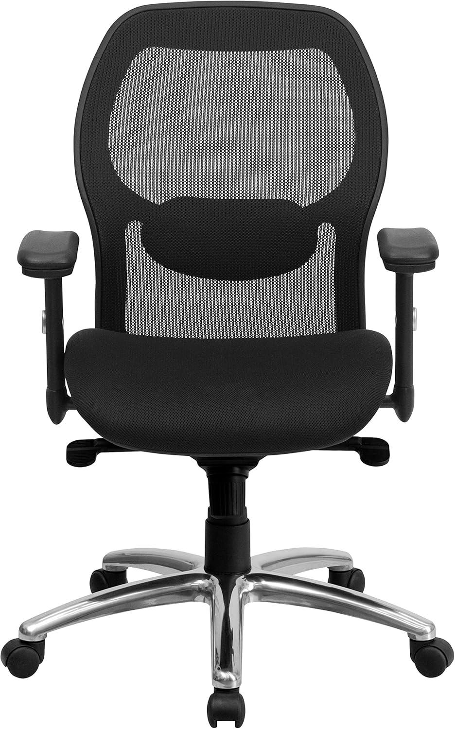 Flash Furniture Mid-Back Super Mesh Executive Swivel Office Chair with Knee Tilt Control and Adjustable Arms