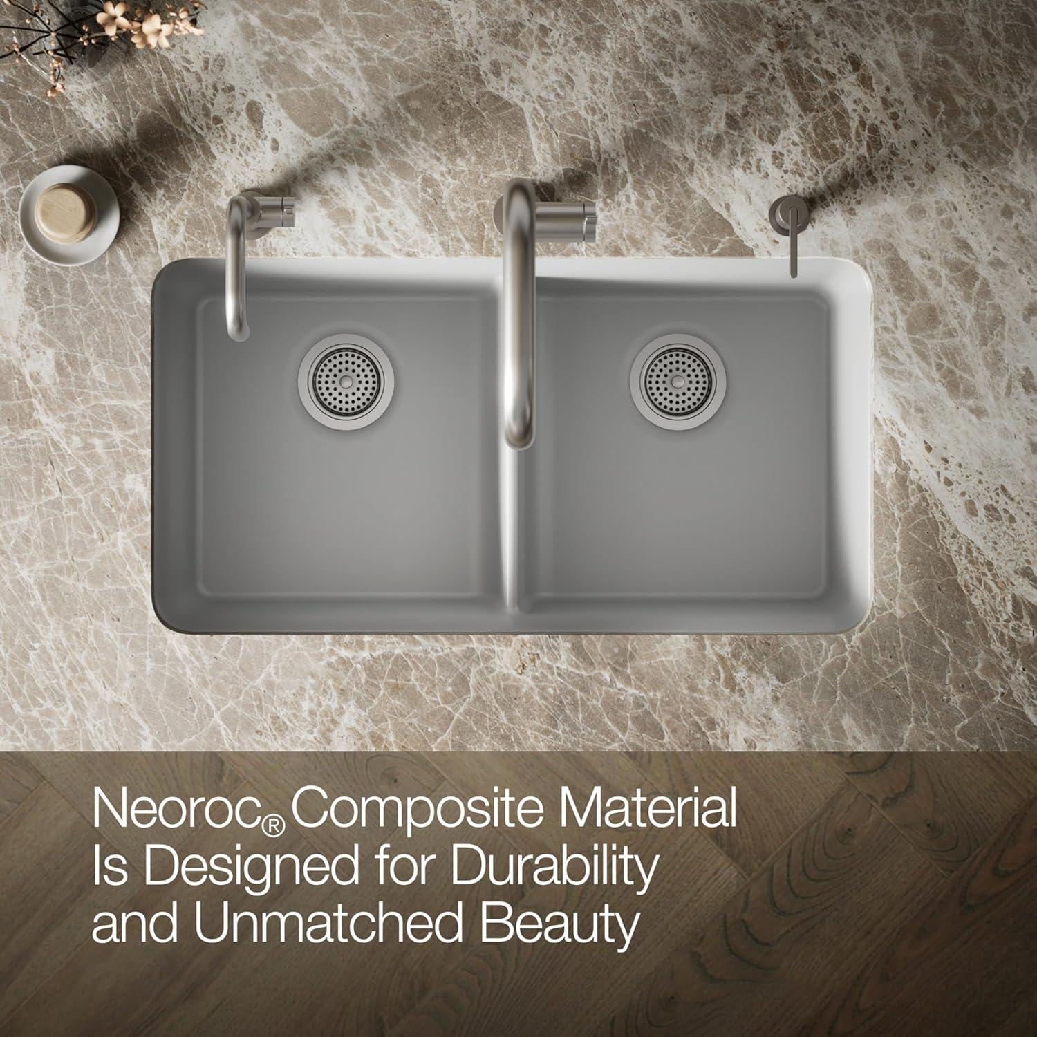 Cairn® 34" L x 18" W Under-Mount Double-Equal Kitchen Sink