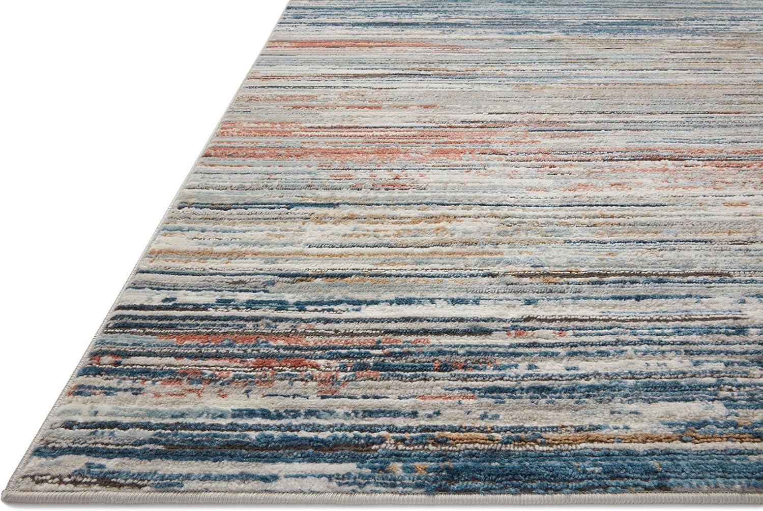 Loloi II Bianca Collection BIA-08 Pebble / Multi, Abstract Area Rug 5'-3" x 7'-6"