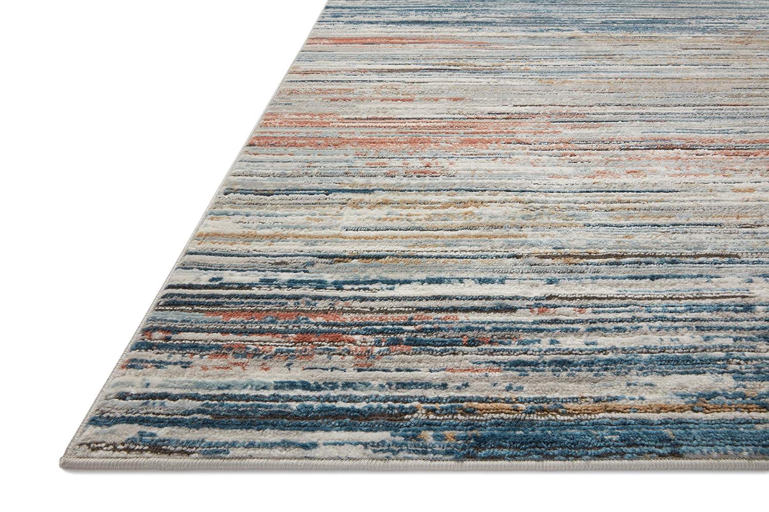 Loloi II Bianca Collection BIA-08 Pebble / Multi, Abstract Area Rug 2'-8" x 7'-6"