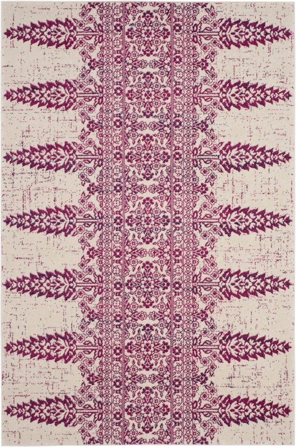 SAFAVIEH Evoke Maximillian Southwestern Area Rug, Ivory/Fuchsia, 4' x 6'