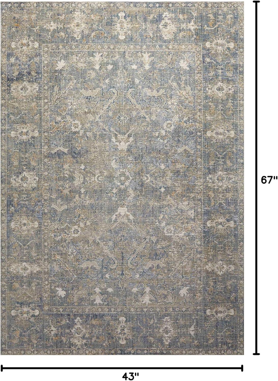 Rosemarie Rug by Chris Loves Julia x Loloi - Sand and Lagoon / 3'7" x 5'7"