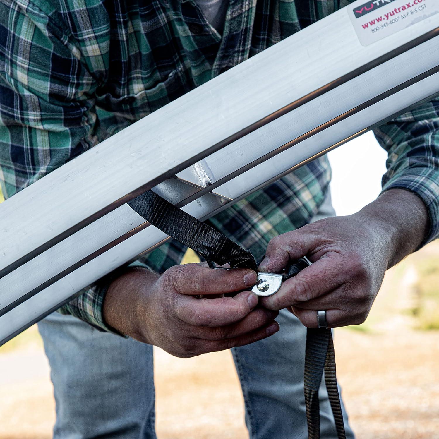 Yutrax TX107 XL Folding Arch Ramps - Pair - 12in.x89in. Open, 12in.x44.5in. Closed