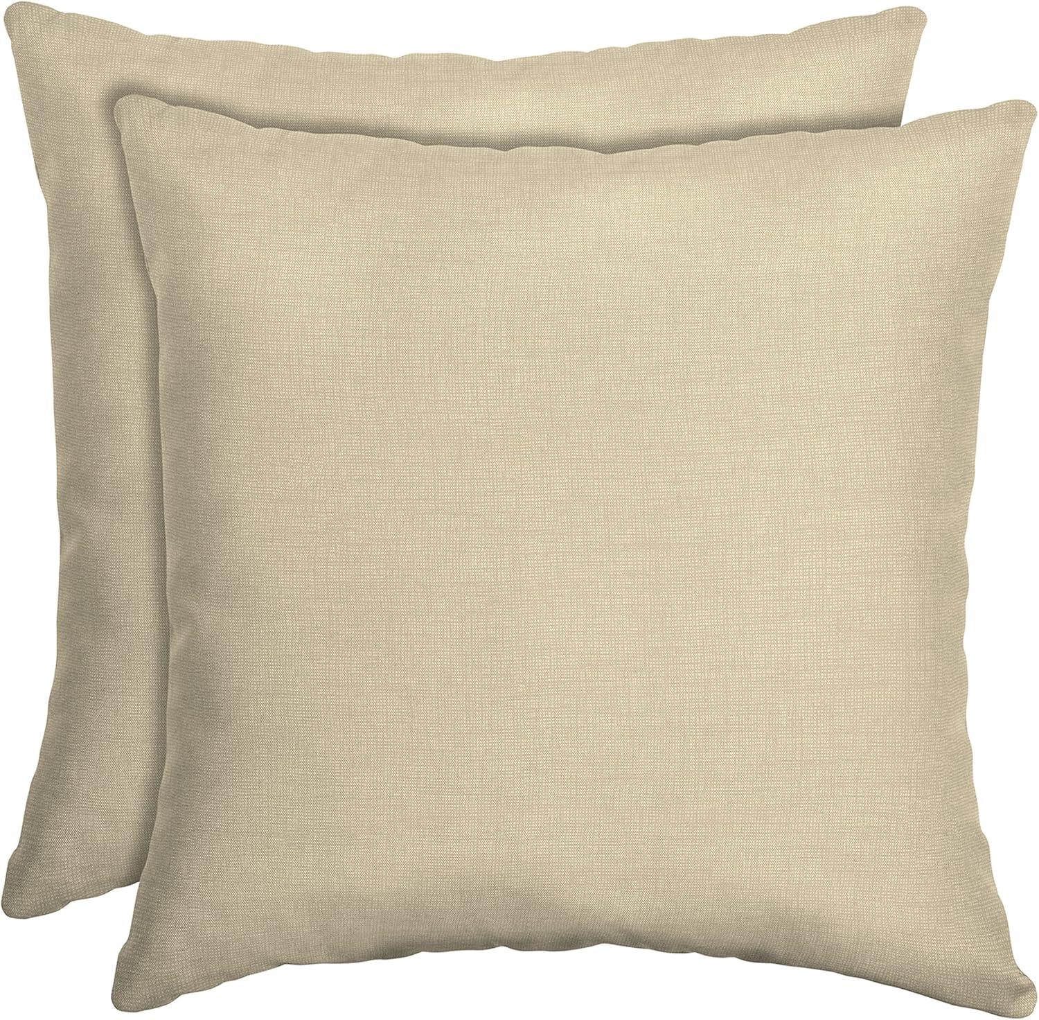 ARDEN Outdoor Toss Pillow, Set of 2, 16 x 16, Water Repellent, Fade Resistant 16 x 16, Tan Leala
