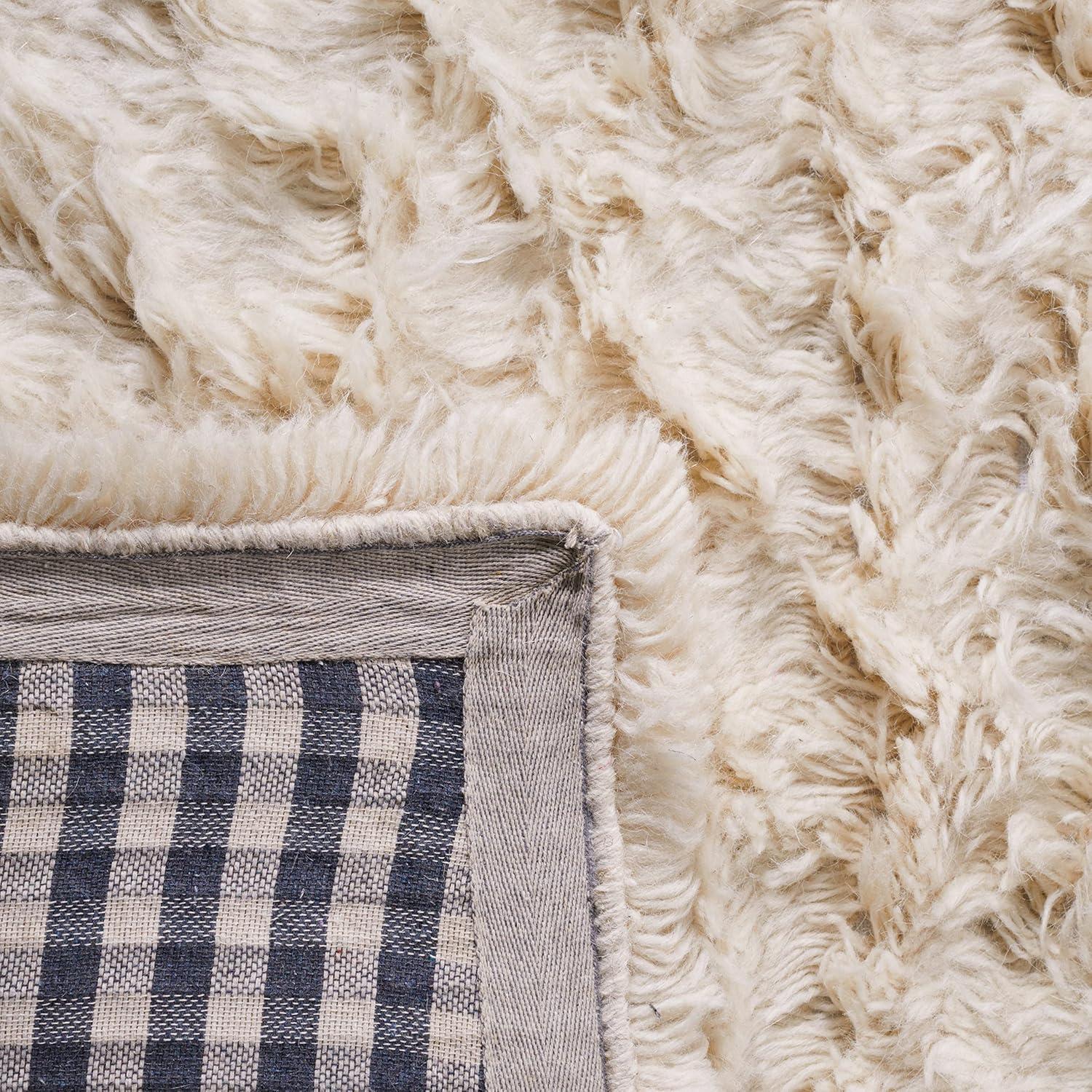 Flokati FLK150 Hand Tufted Indoor Area Rug - Ivory - 4'x6' - Safavieh