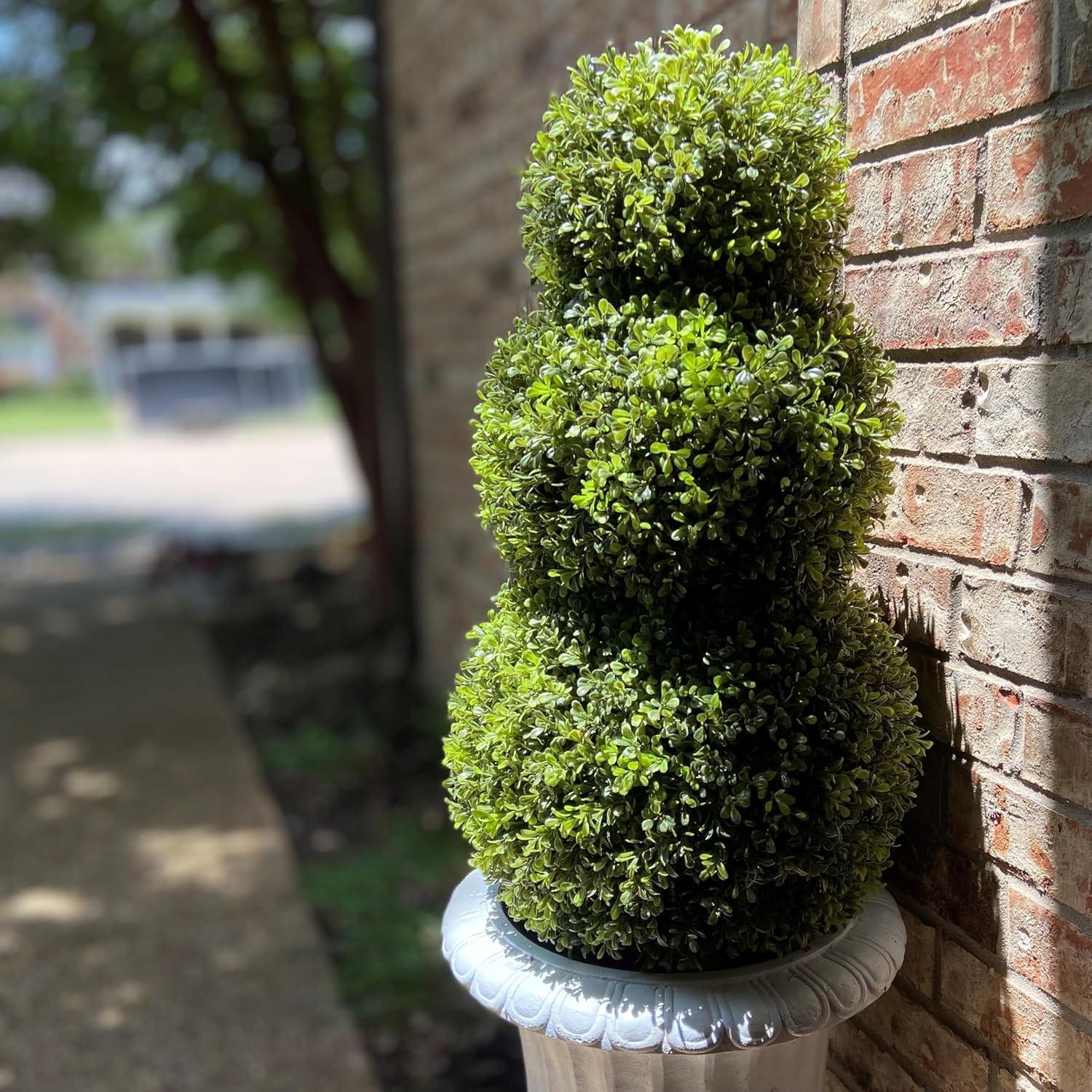 64'' Adjustable Faux Boxwood Topiary in Pot