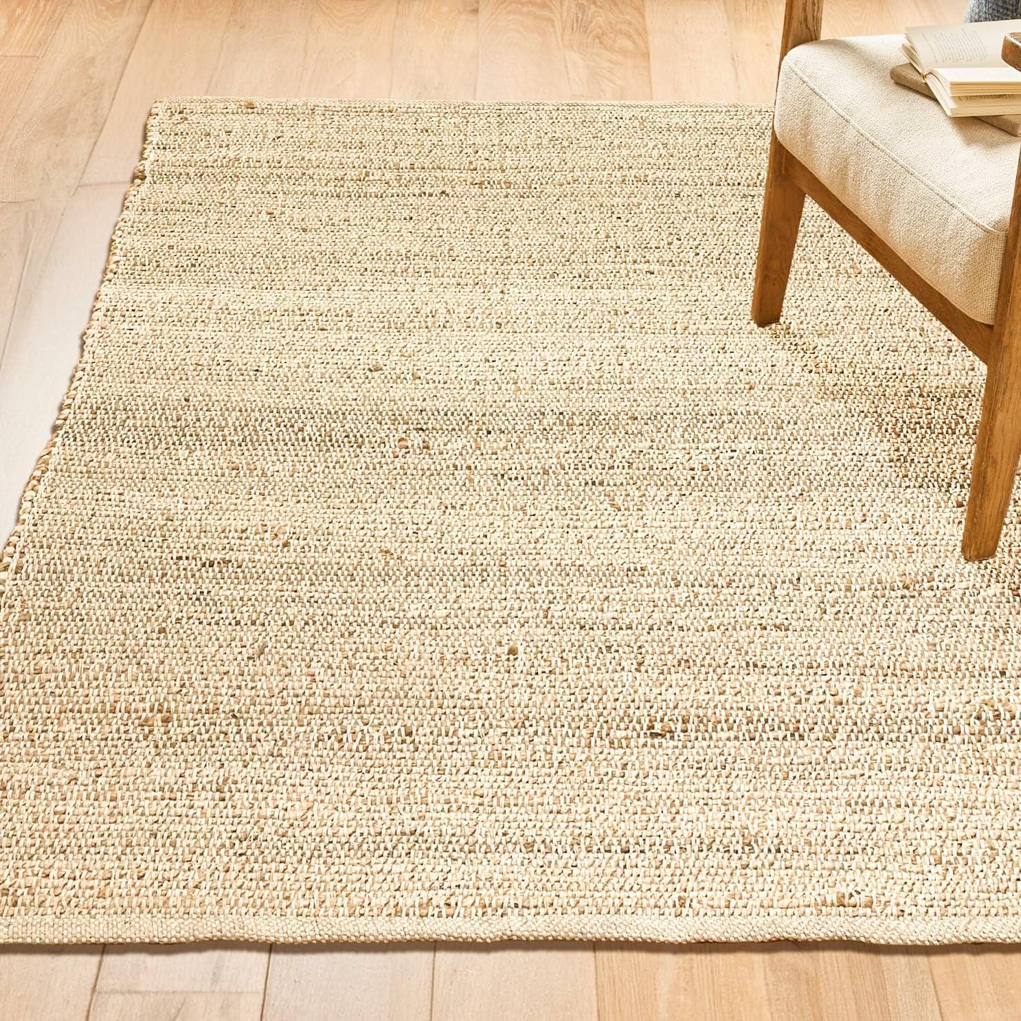 4'x6' Pata Hand Woven Chunky Jute Area Rug, Light Ivory - JONATHAN Y