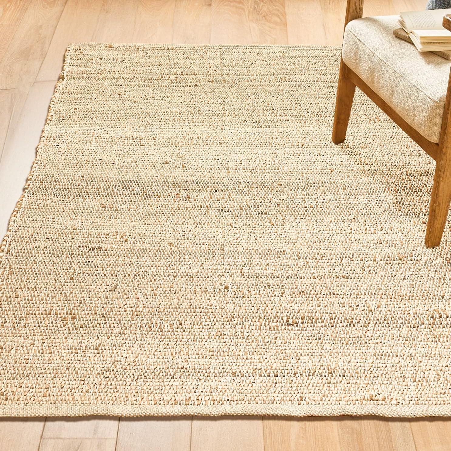 4'x6' Pata Hand Woven Chunky Jute Area Rug, Light Ivory - JONATHAN Y