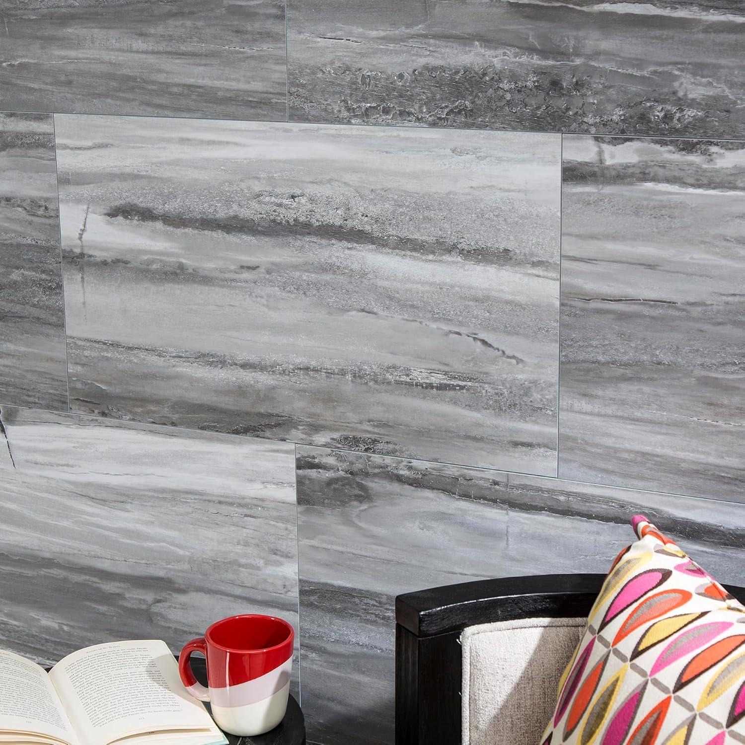 Palisade 25.6 in. x 14.8 in. Interlocking Vinyl Waterproof Wall Tiles