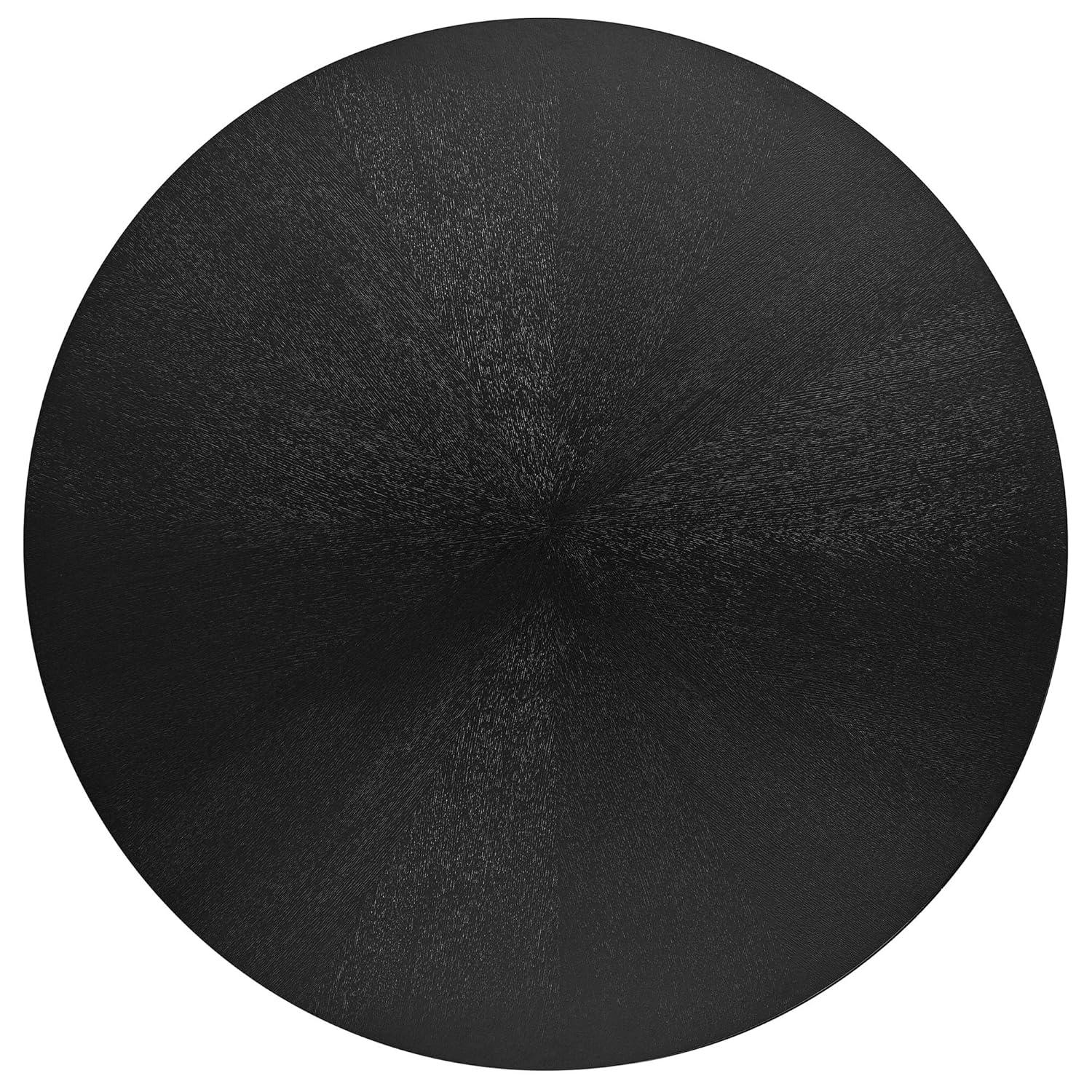 Modway Crossroads 47" Round Wood Dining Table In Black
