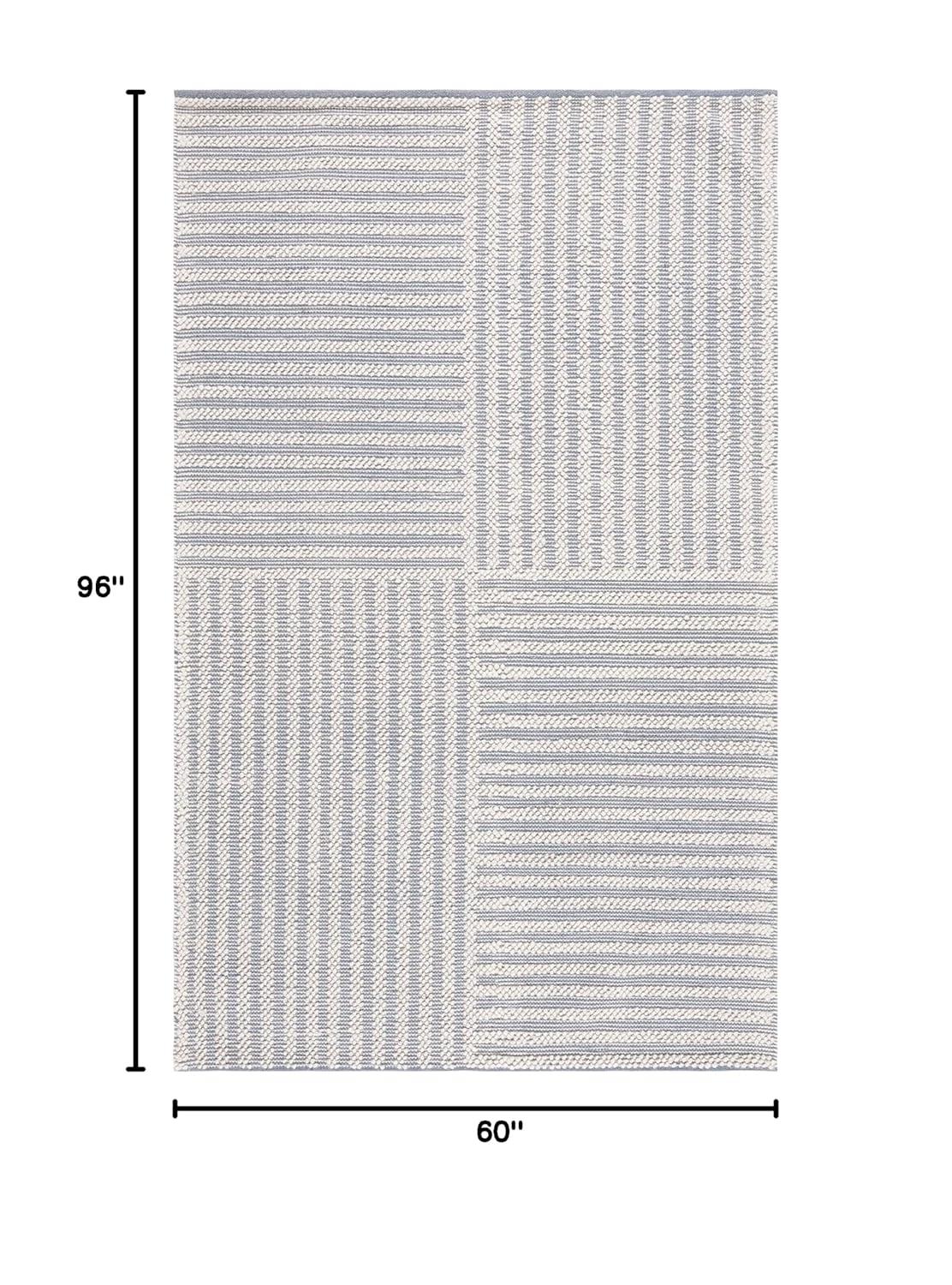 Natura NAT852 Hand Loomed Indoor Area Rug - Ivory/Grey - 5'x8' - Safavieh