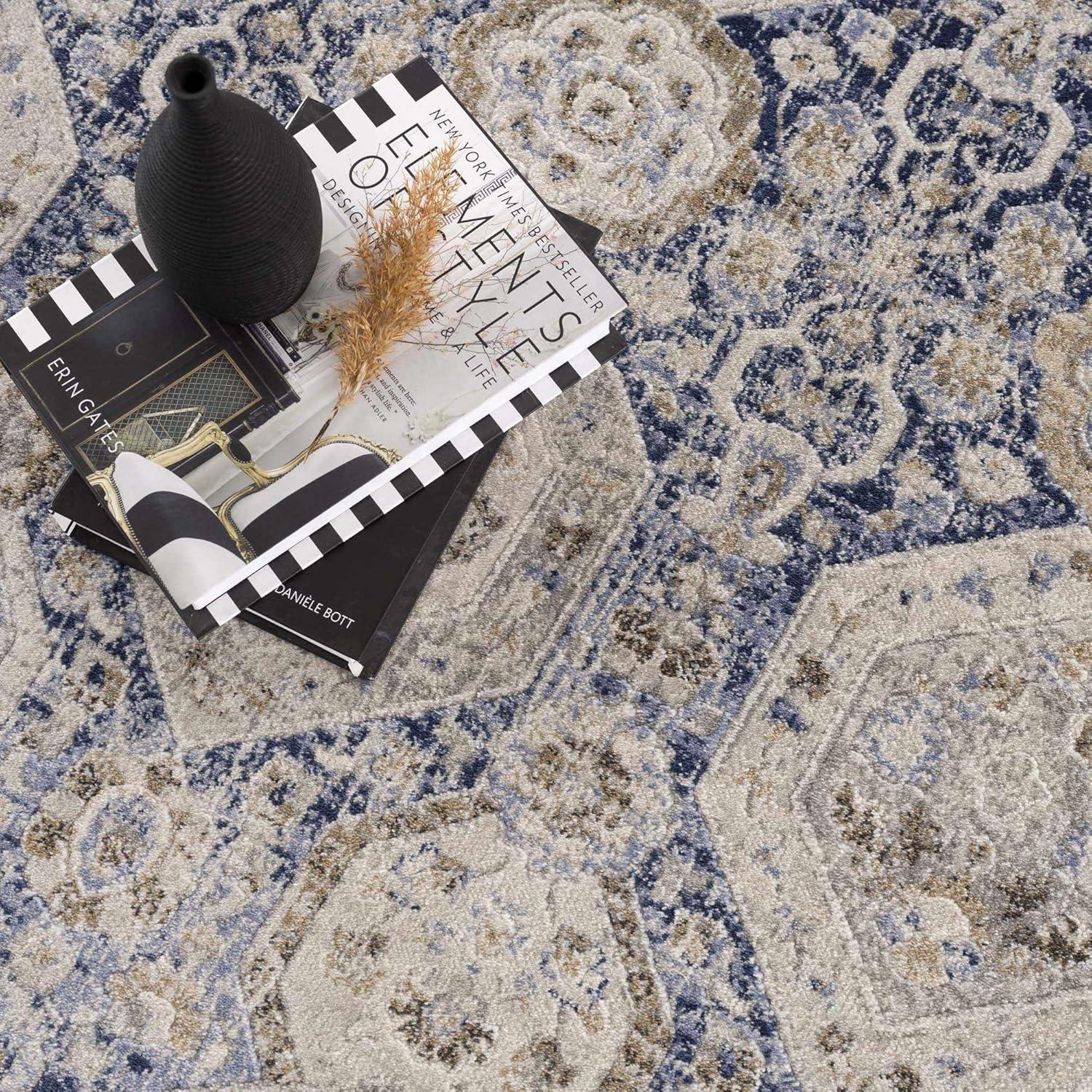 Hauteloom Rectangle Area Rug   Navy