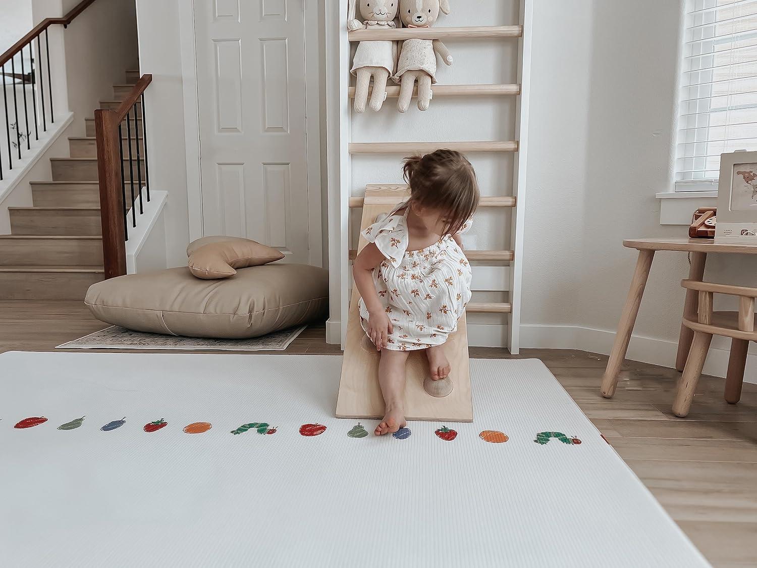 LITTLE Bot Ofie Mat x World of Eric Carle Activity Play Center - Caterpillar Life + Country Road Nordic