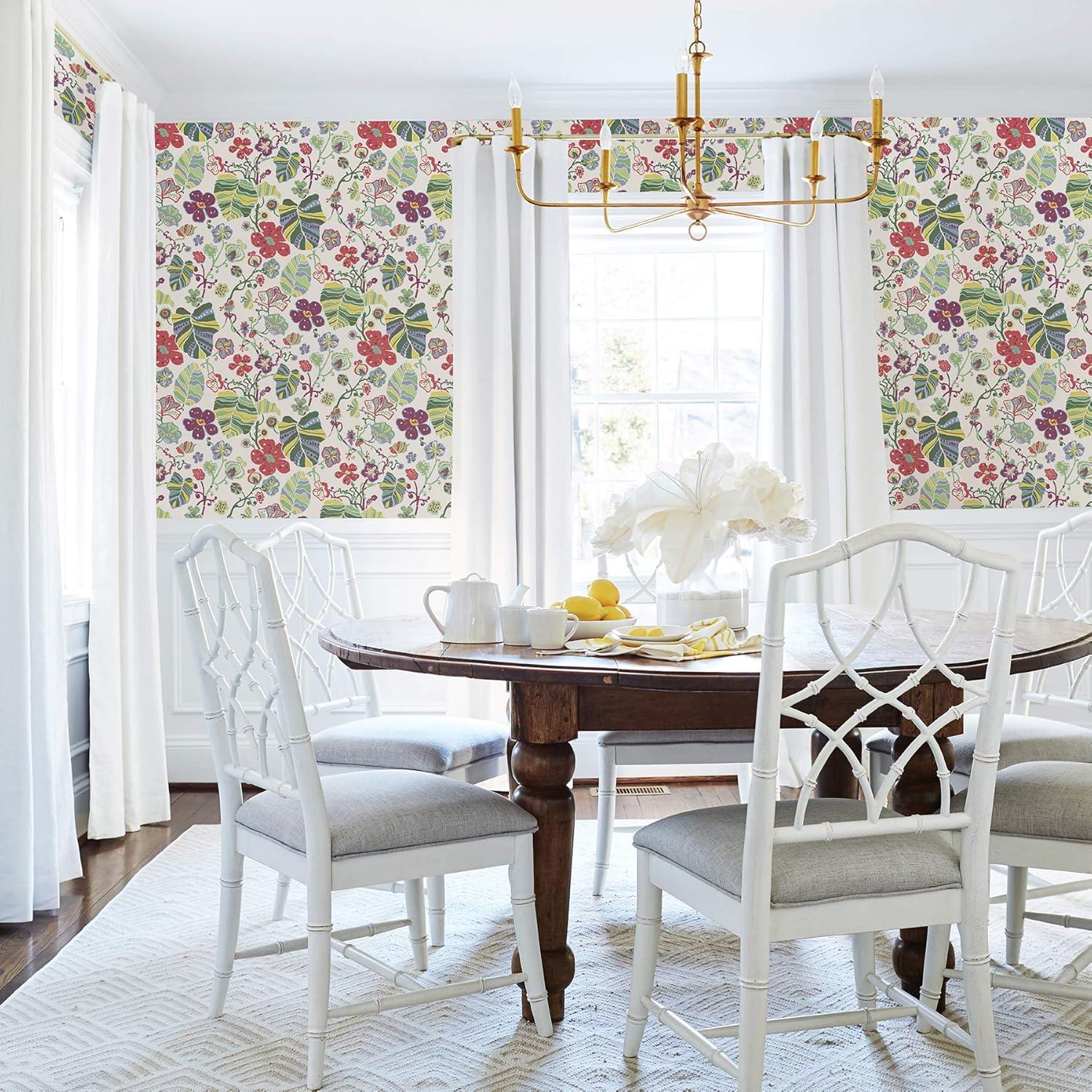 Gwyneth Multicolor Floral Non-Pasted Washable Wallpaper