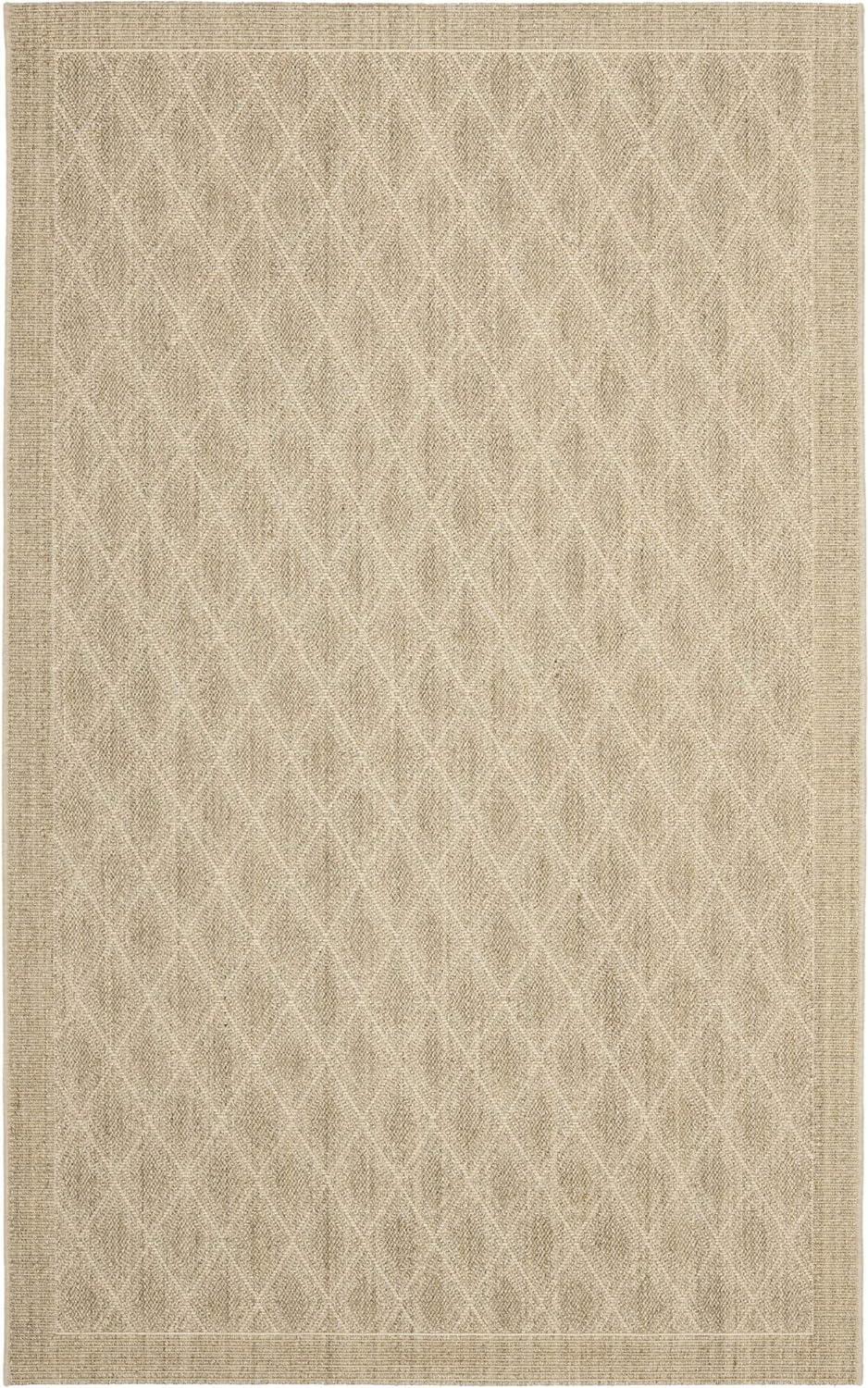 Sisal Sand Geometric 5' x 8' Hand-Knotted Area Rug