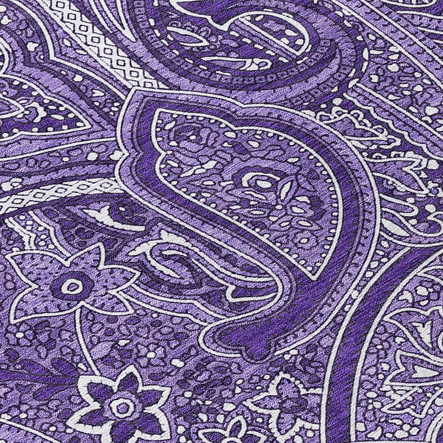 Addison Rugs Chantille ACN623PP 8 X 10 (ft) Purple Indoor/Outdoor Geometric Machine Washable Area Rug