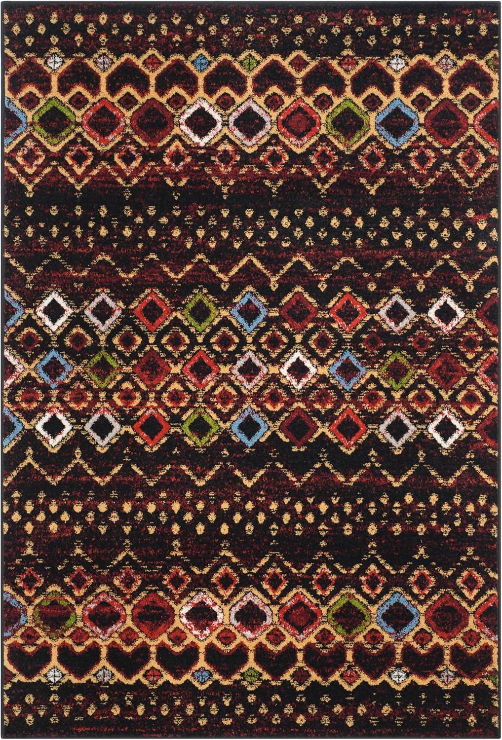 Safavieh Amsterdam Gladwin Geometric Area Rug, Black/Multi, 5'1" x 7'6"