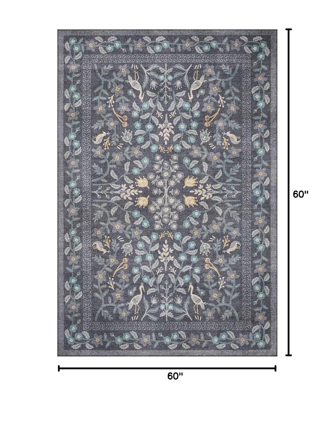 Rifle Paper Co. x Loloi Maison Nightingale Black Rug