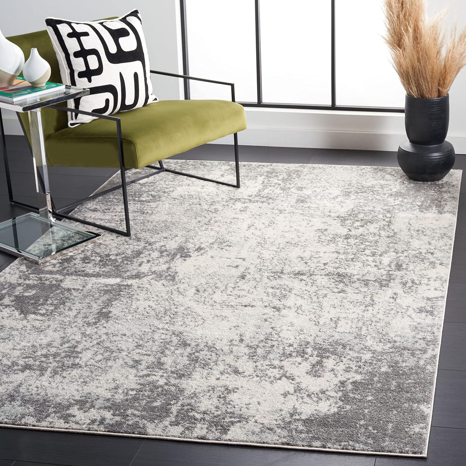 Tulum TUL284 Power Loomed Area Rug - Ivory/Grey - 5'3"x7'6" - Safavieh.