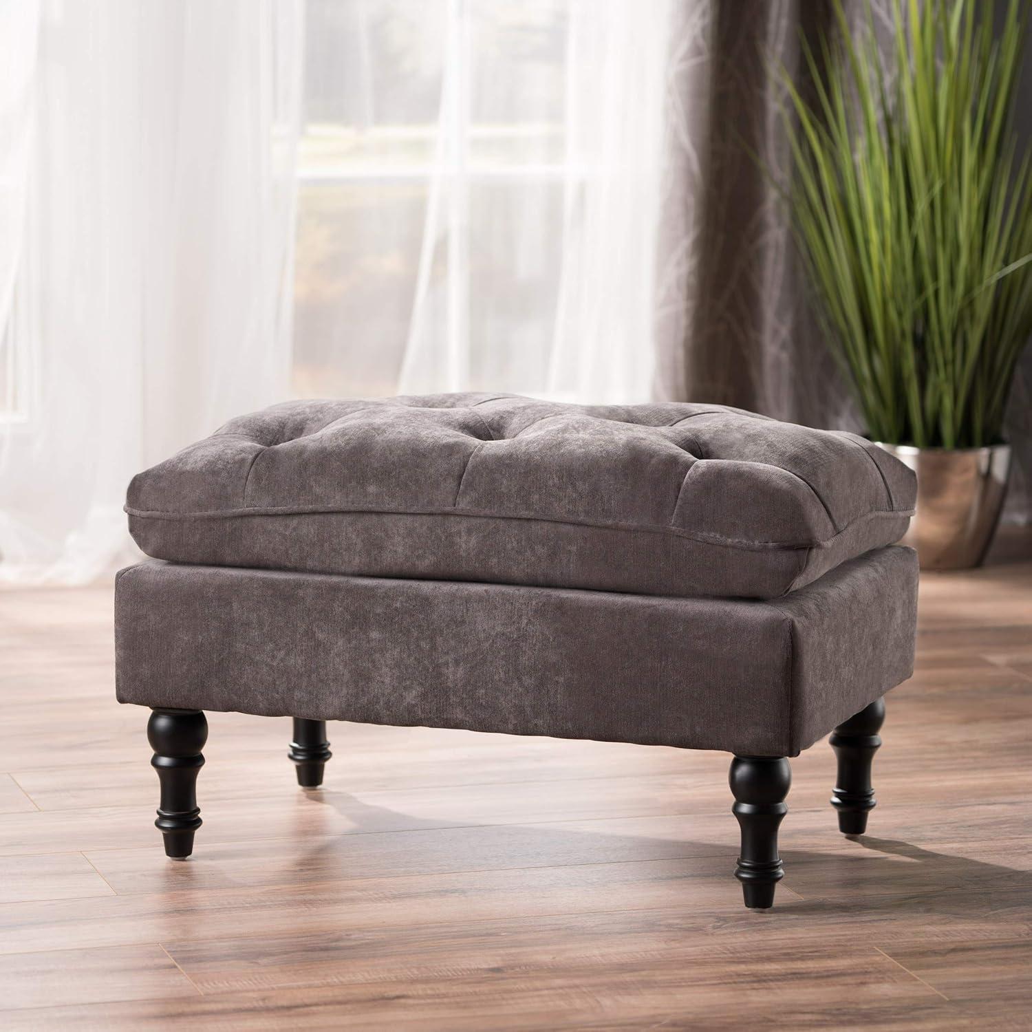 Jeremy Tufted Ottoman Gray - Christopher Knight Home