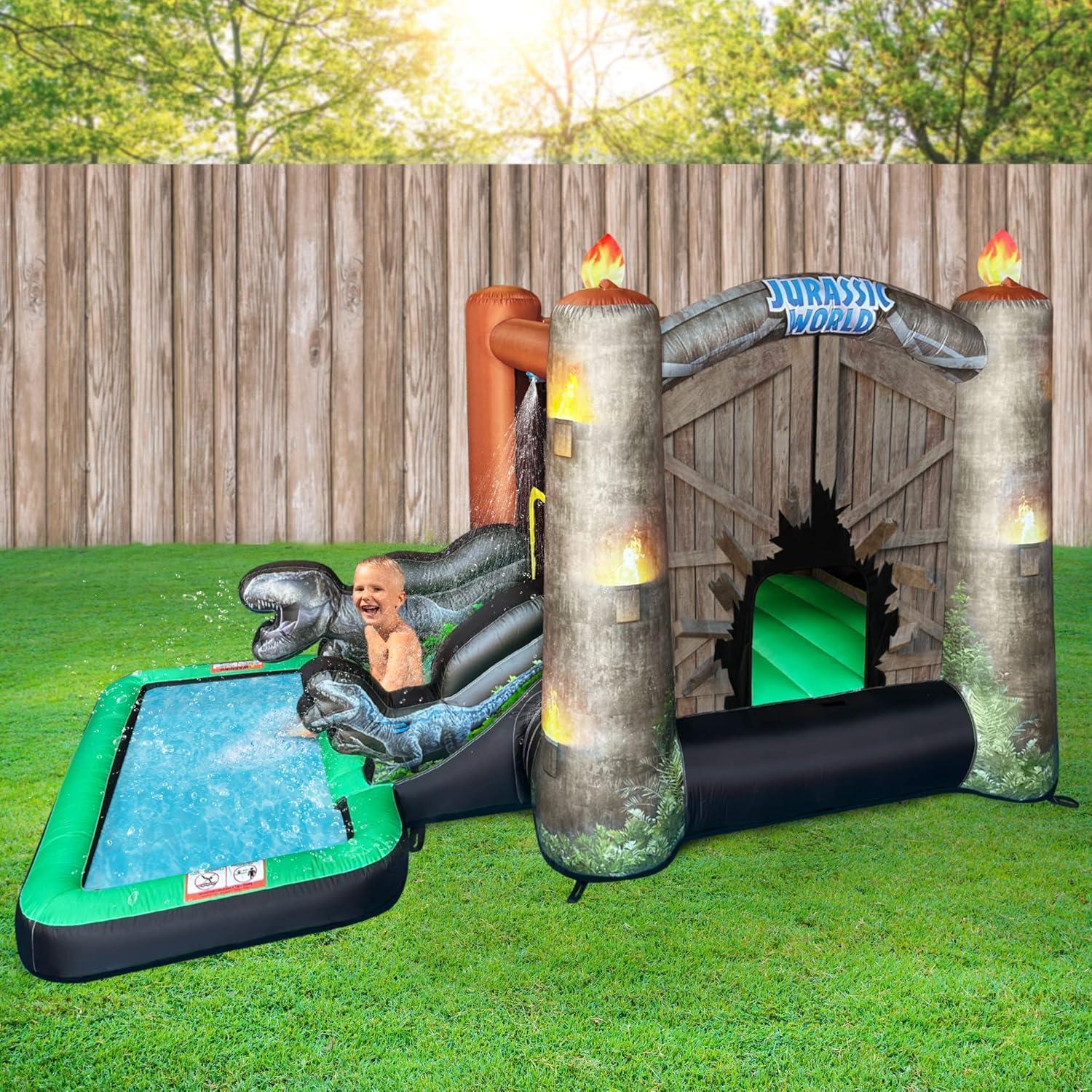 Jurassic World Bounce House with Water Slide and Pool