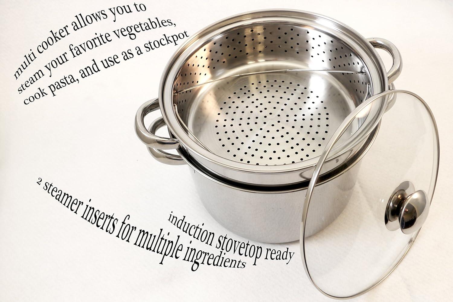 Cookpro 512 8 qt. Stainless Steel Multi Cooker, Silver - 4 Piece