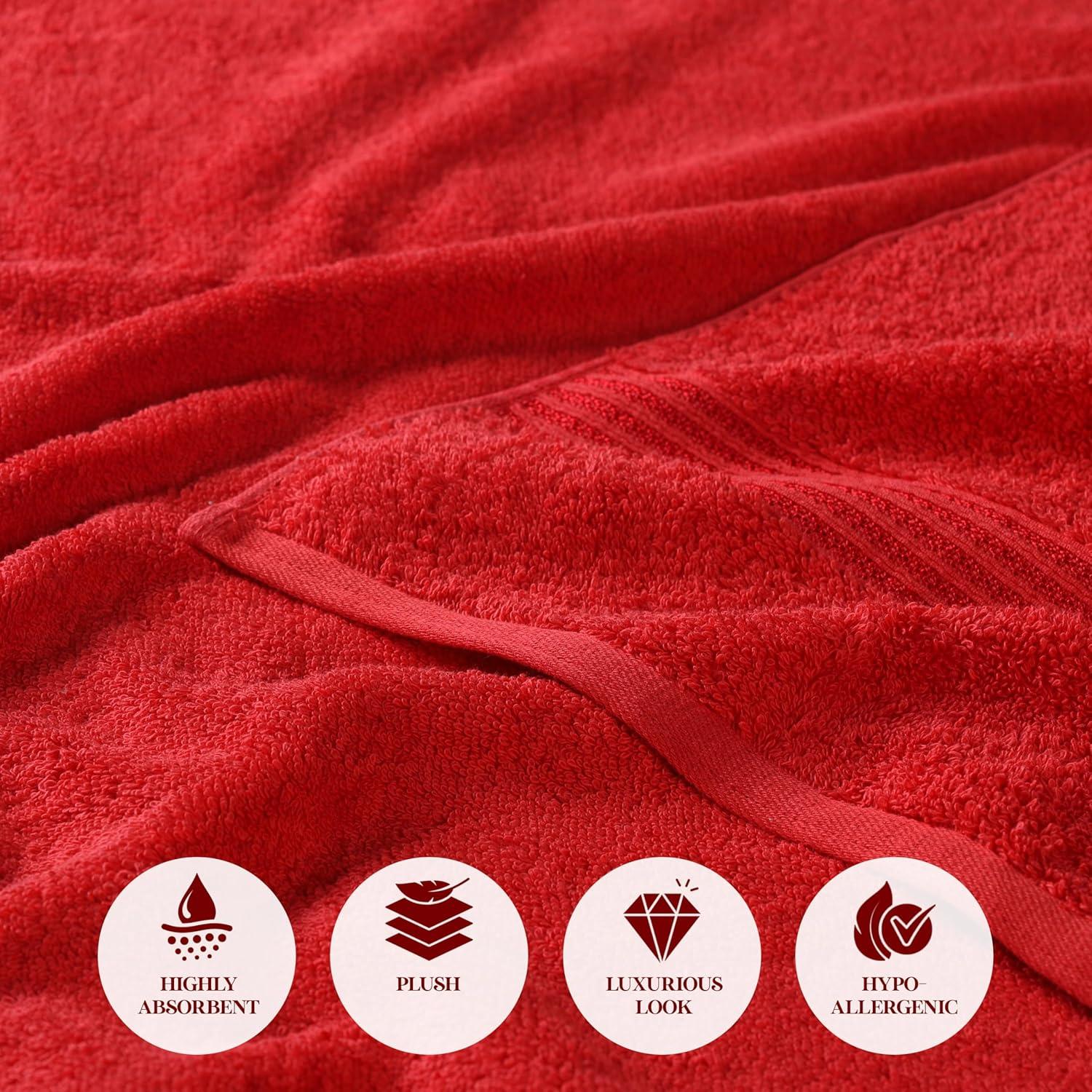 Superior Heritage Certified Egyptian Cotton Plush Absorbent Luxury Bath Towel (Set of 2)