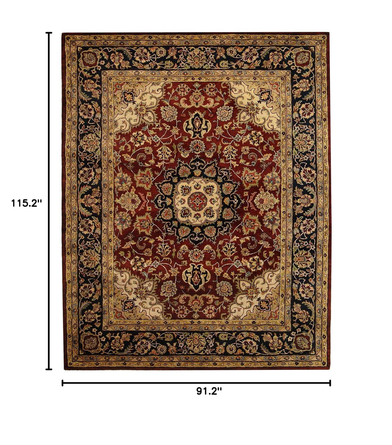 SAFAVIEH Classic Kennet Oriental Wool Area Rug, Burgundy/Navy, 7'6" x 9'6"