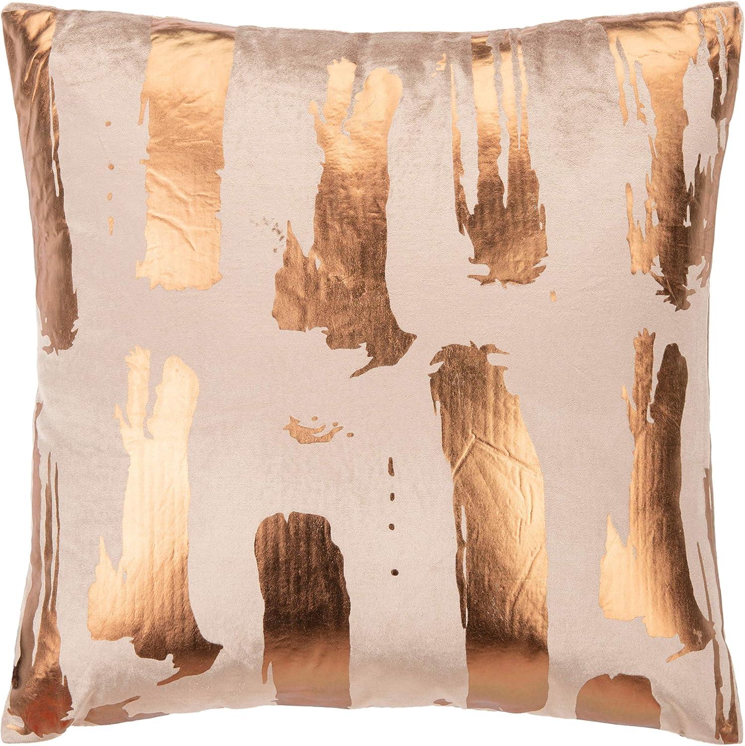 Abstract Viscose, Cotton Reversible Throw Pillow