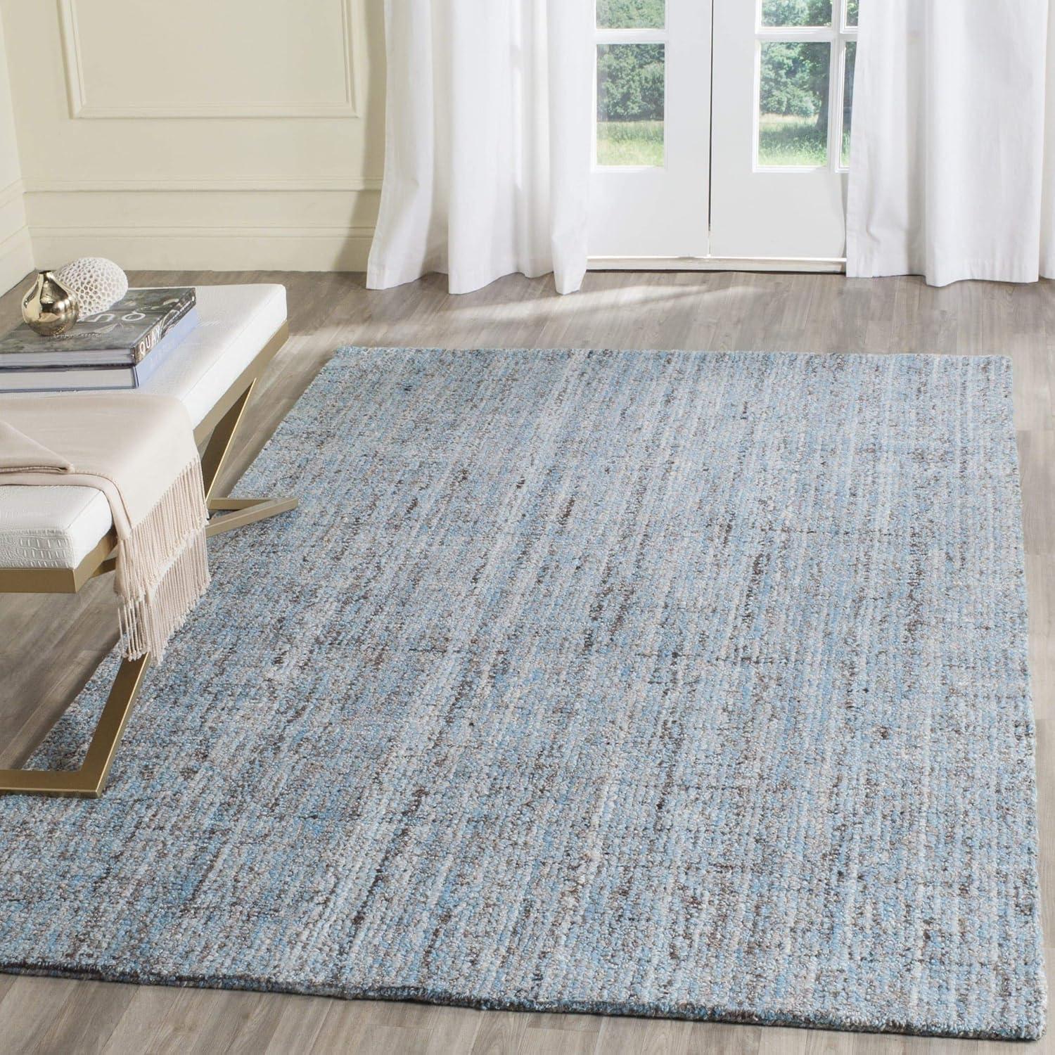 Abstract ABT141 Handmade Indoor Area Rug - Blue/Multi - 4'x6' - Safavieh