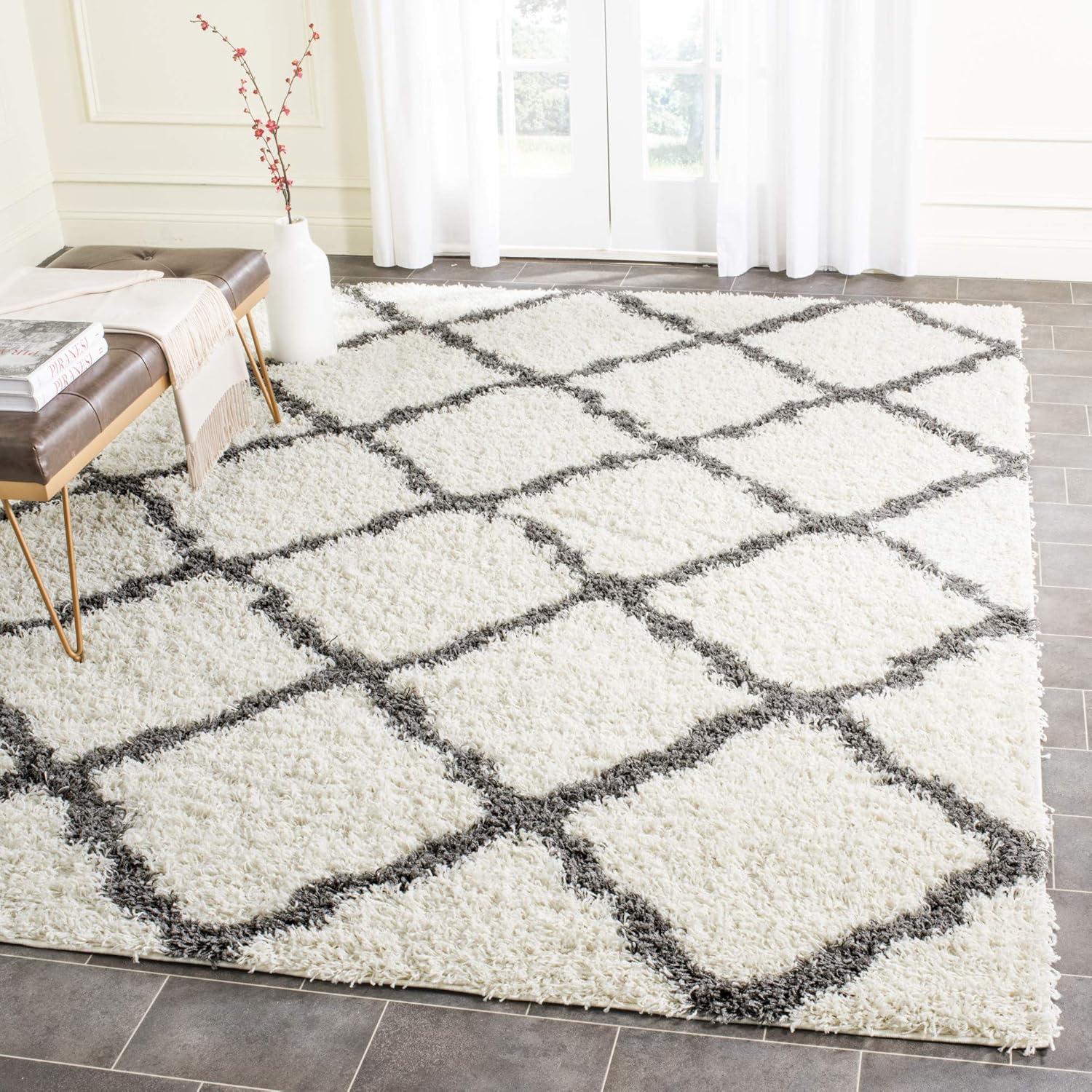 Dallas Shag SGD257 Power Loomed Indoor Area Rug - Ivory/Beige - 8'x10' - Safavieh.