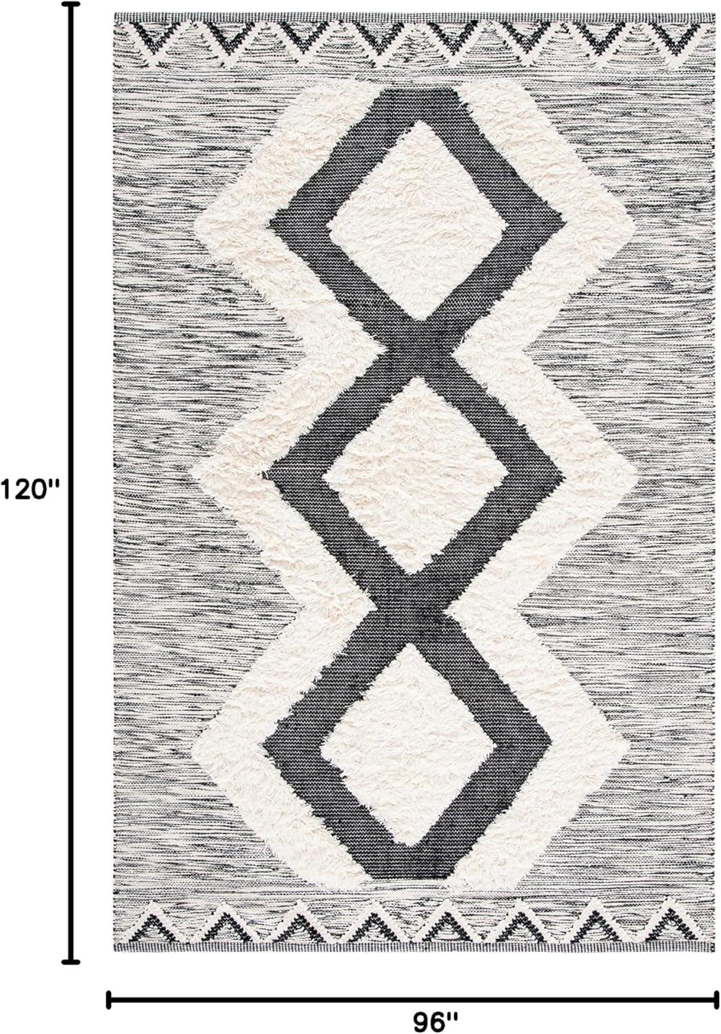 Foundry Select Kenya Hand Loomed Wool/Cotton Southwestern Rug in Black/Ivory