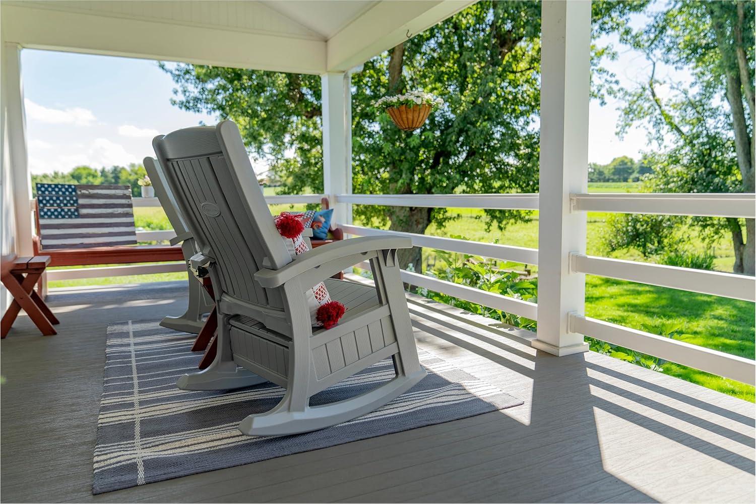 Suncast Suncast Outdoor Rocking Chair with Storage