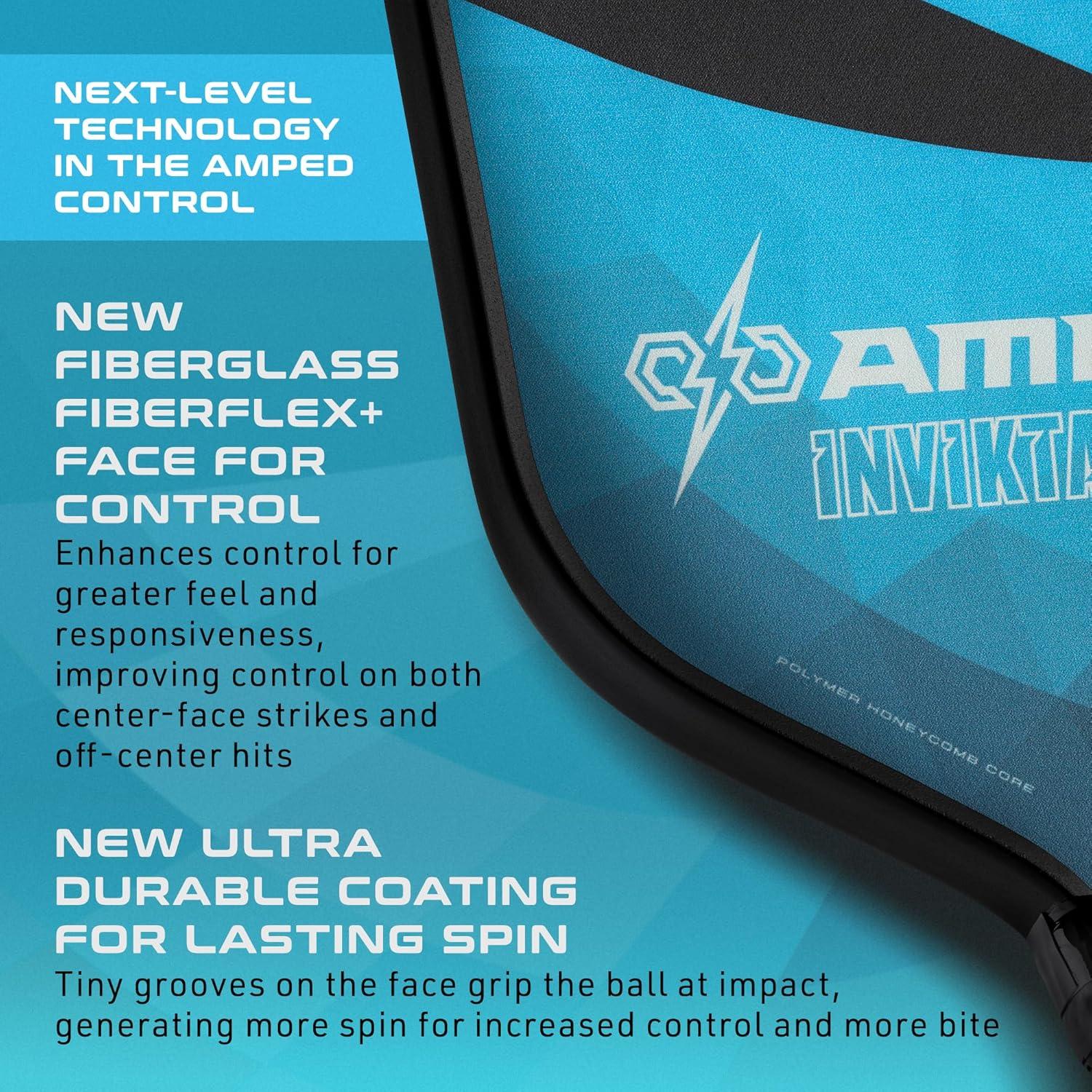 Selkirk Sport Amped Control Invikta Lightweight Pickleball Paddle - Blue