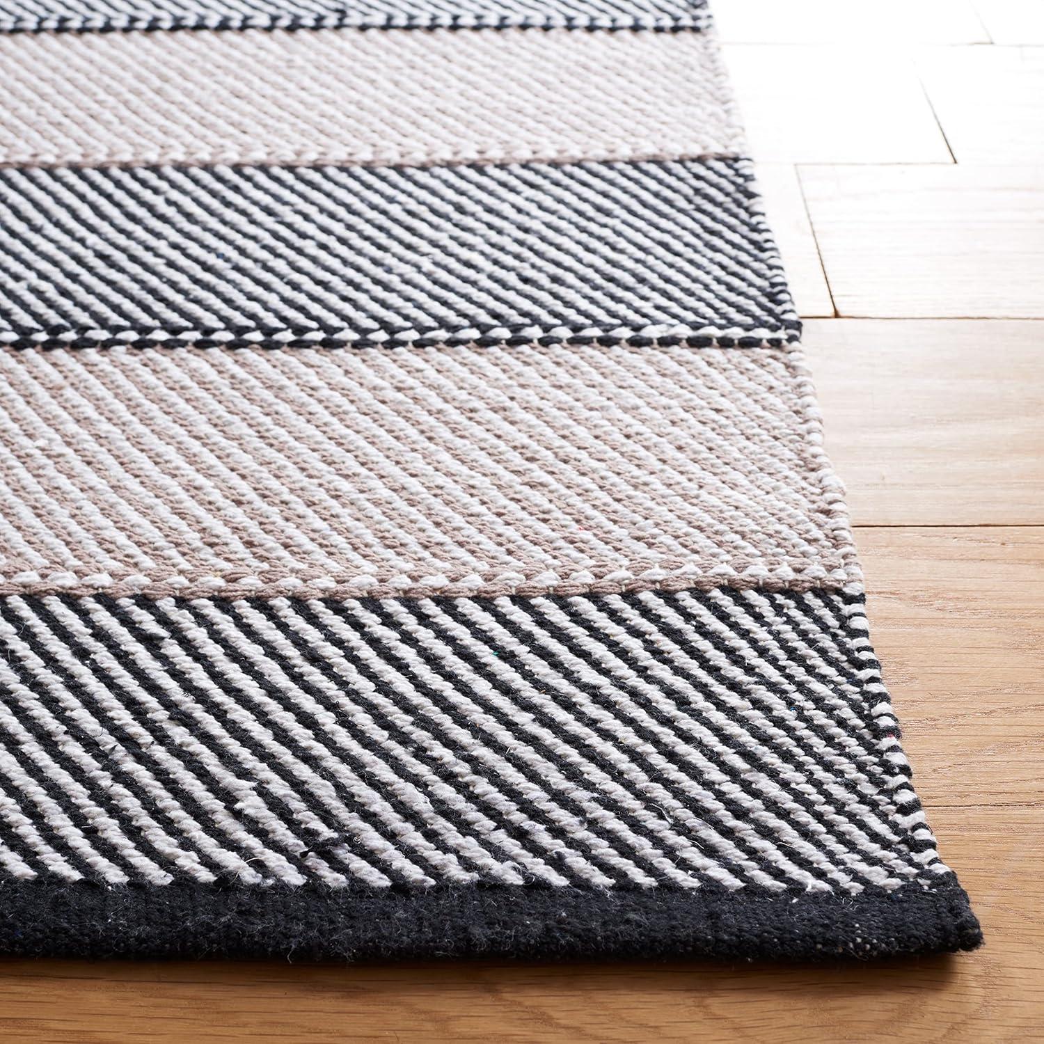 Longshore Tides Striped Kilim Flat Weave Cotton Striped Rug | Wayfair