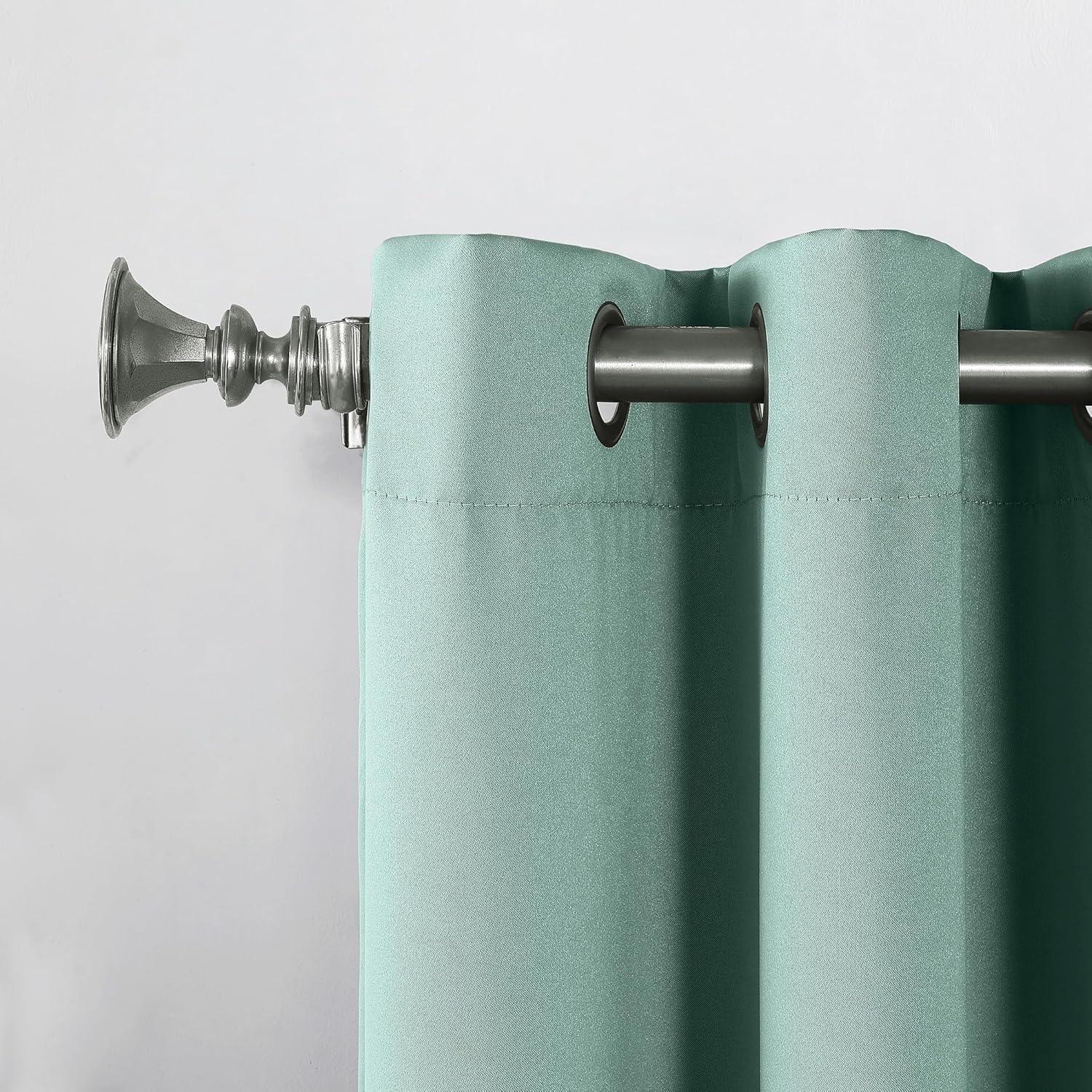 40"x84" Sun Zero Room Darkening Lazlo Grommet Curtain Panel Mineral: Modern Thermal Insulated, Energy Efficient, Noise Reduction