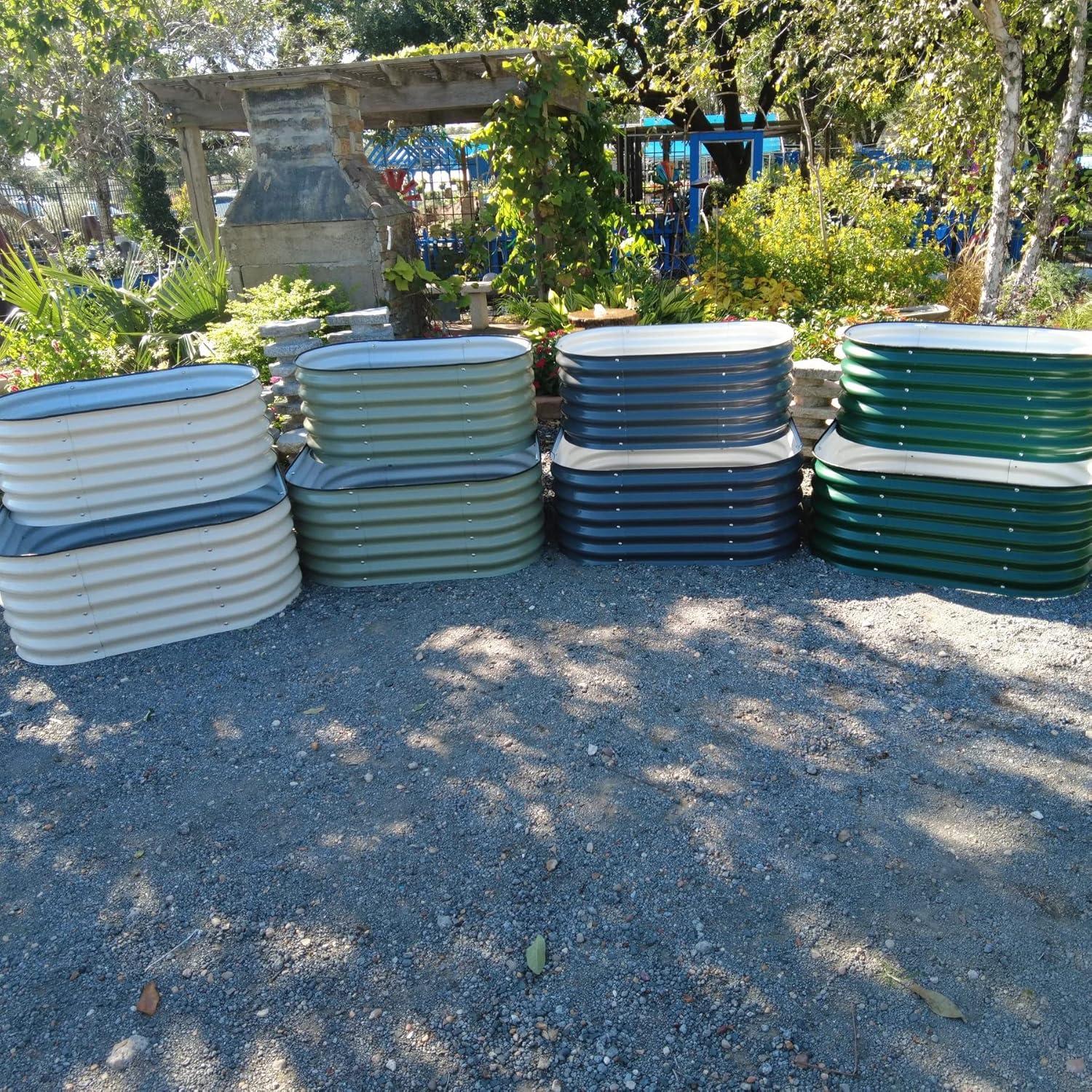 Cascading Metal Outdoor Raised Garden Bed