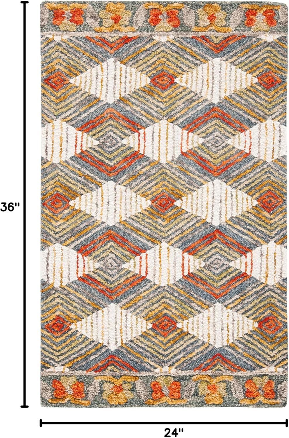 Trace TRC522 Hand Tufted Accent Rug - Ivory/Light Blue - 2'x3' - Safavieh.