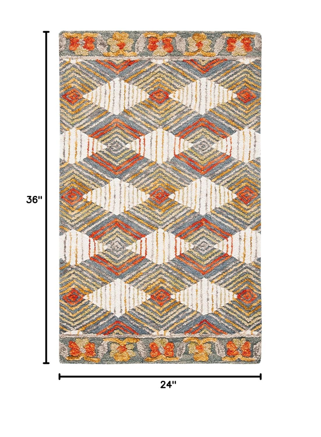 Trace TRC522 Hand Tufted Accent Rug - Ivory/Light Blue - 2'x3' - Safavieh.