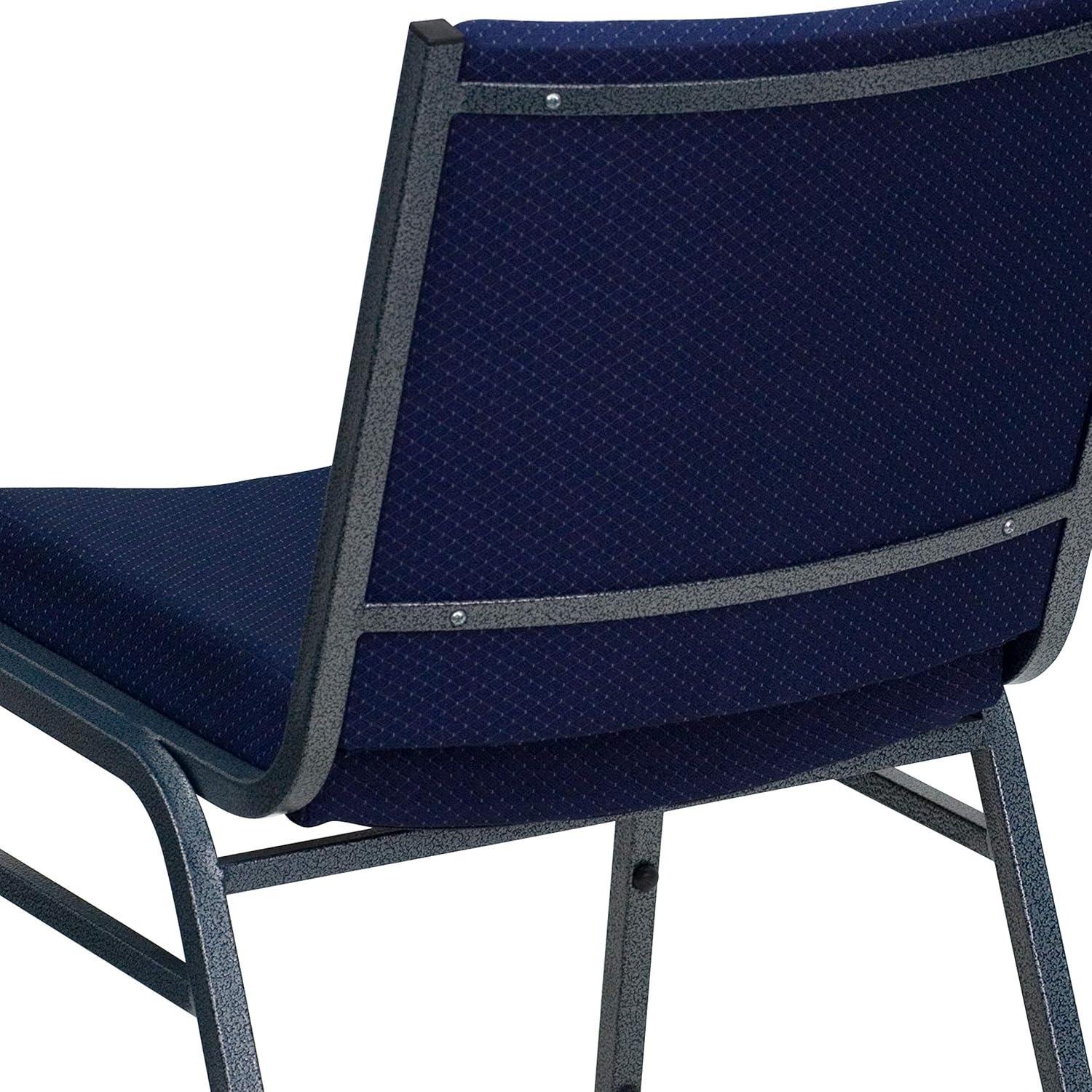 Flash Furniture HERCULES Series Heavy Duty Navy Blue Dot Fabric Stack Chair