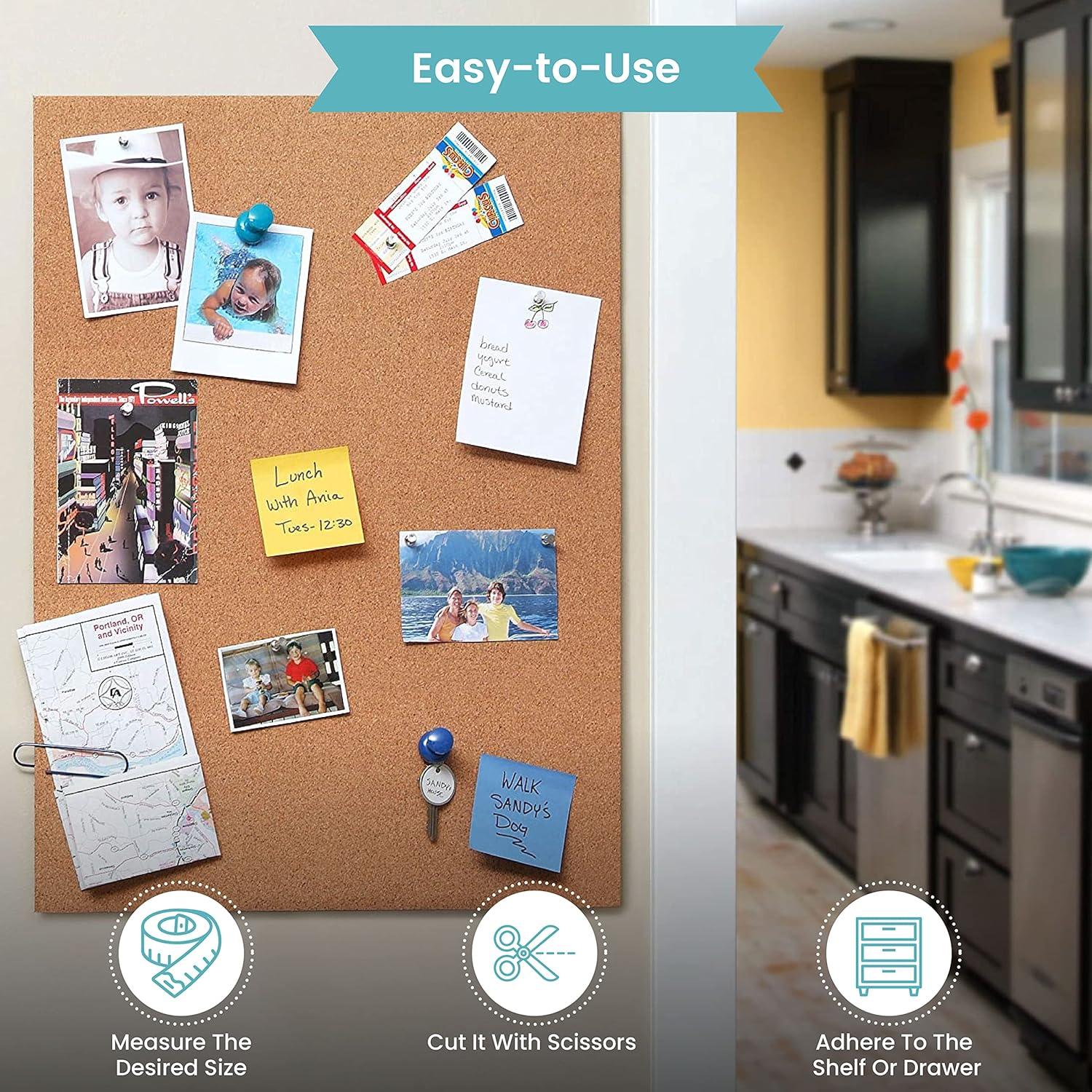 Brown Self-Adhesive Natural Cork Rolls Pack of 6