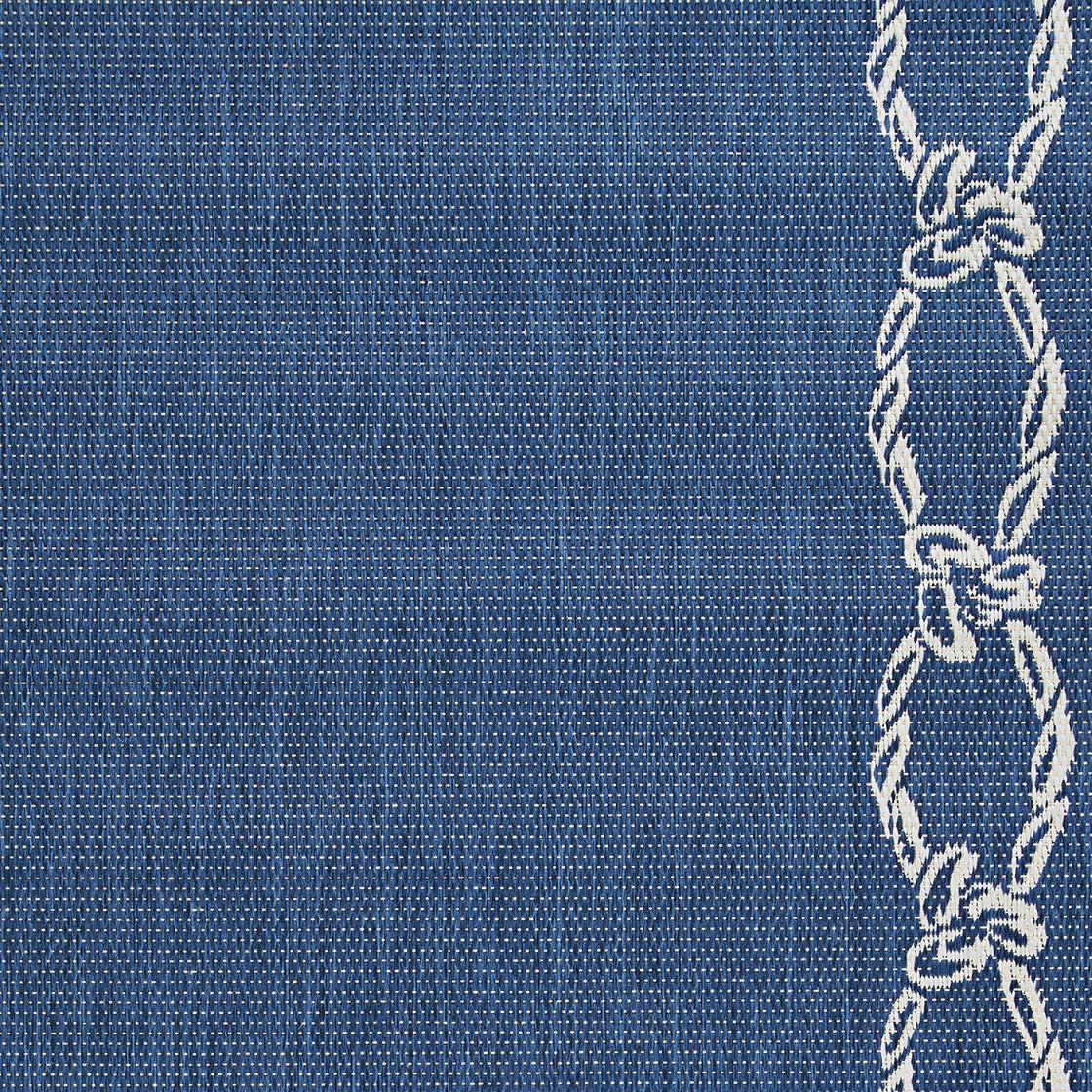 Couristan Recife Rope Knot Area Rug, 7'6" x 10'9", Ivory-Indigo