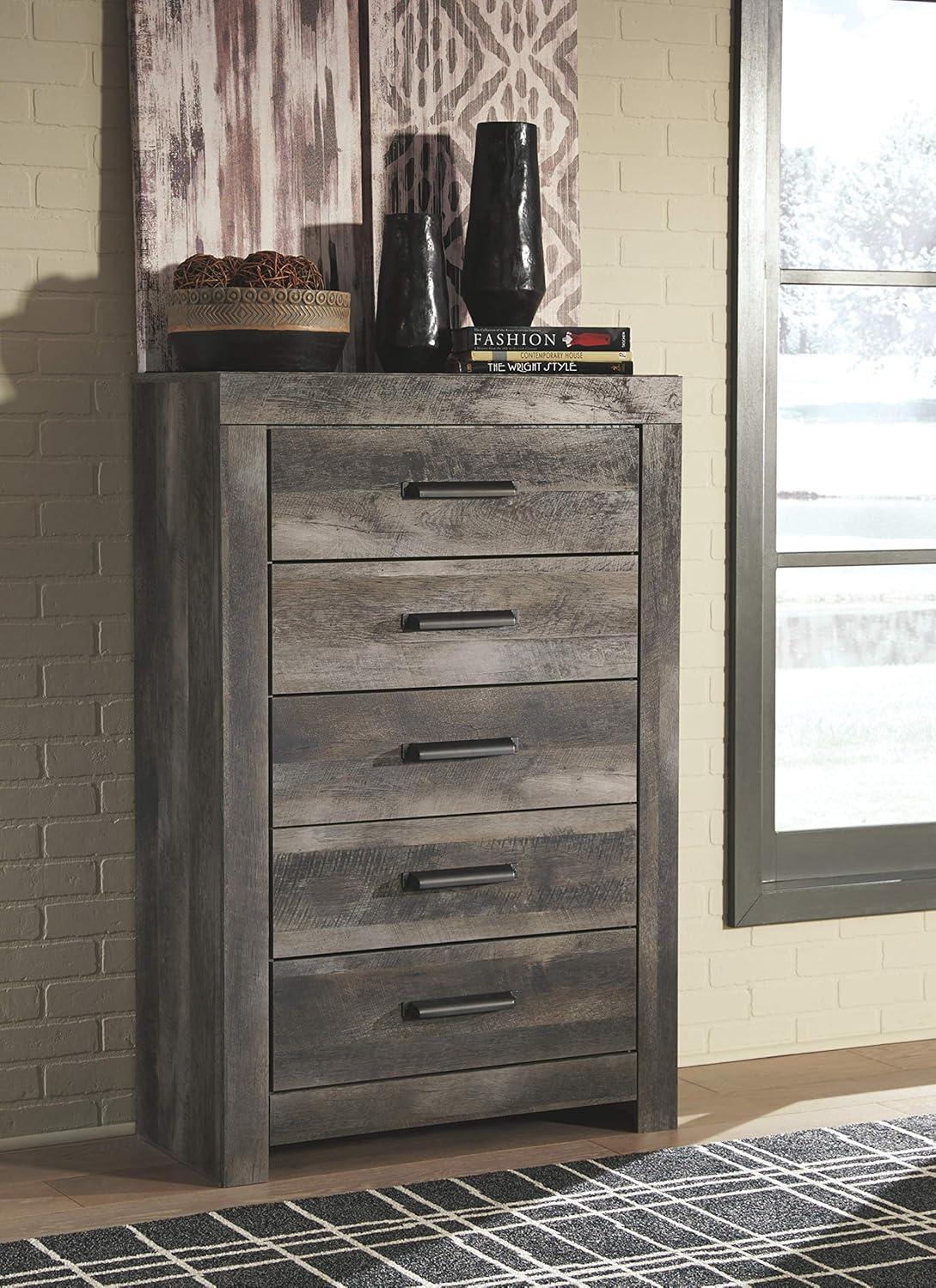 Ashley Furniture Wynnlow 5 Drawer Chest in Gray