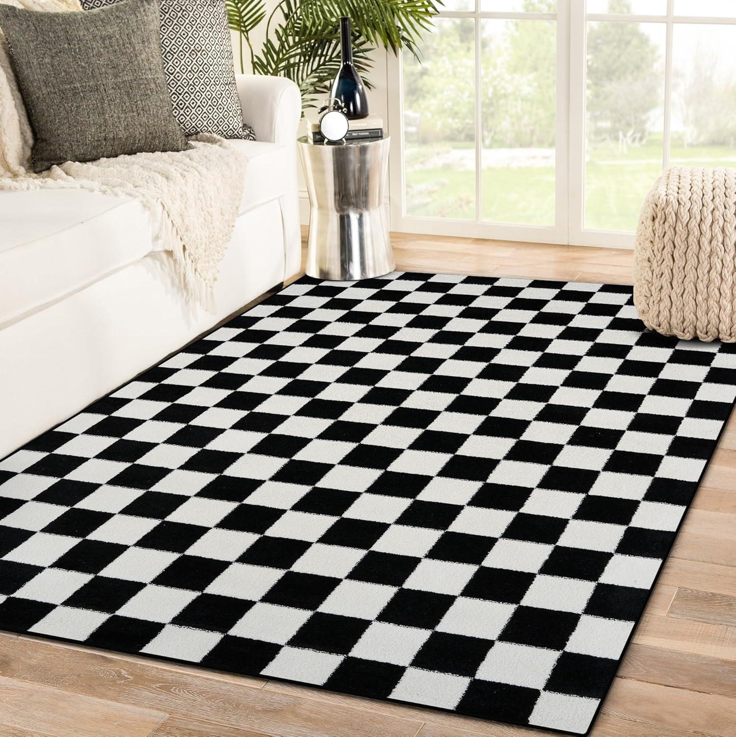 Luxe Weavers Checkered Geometric Area Rug