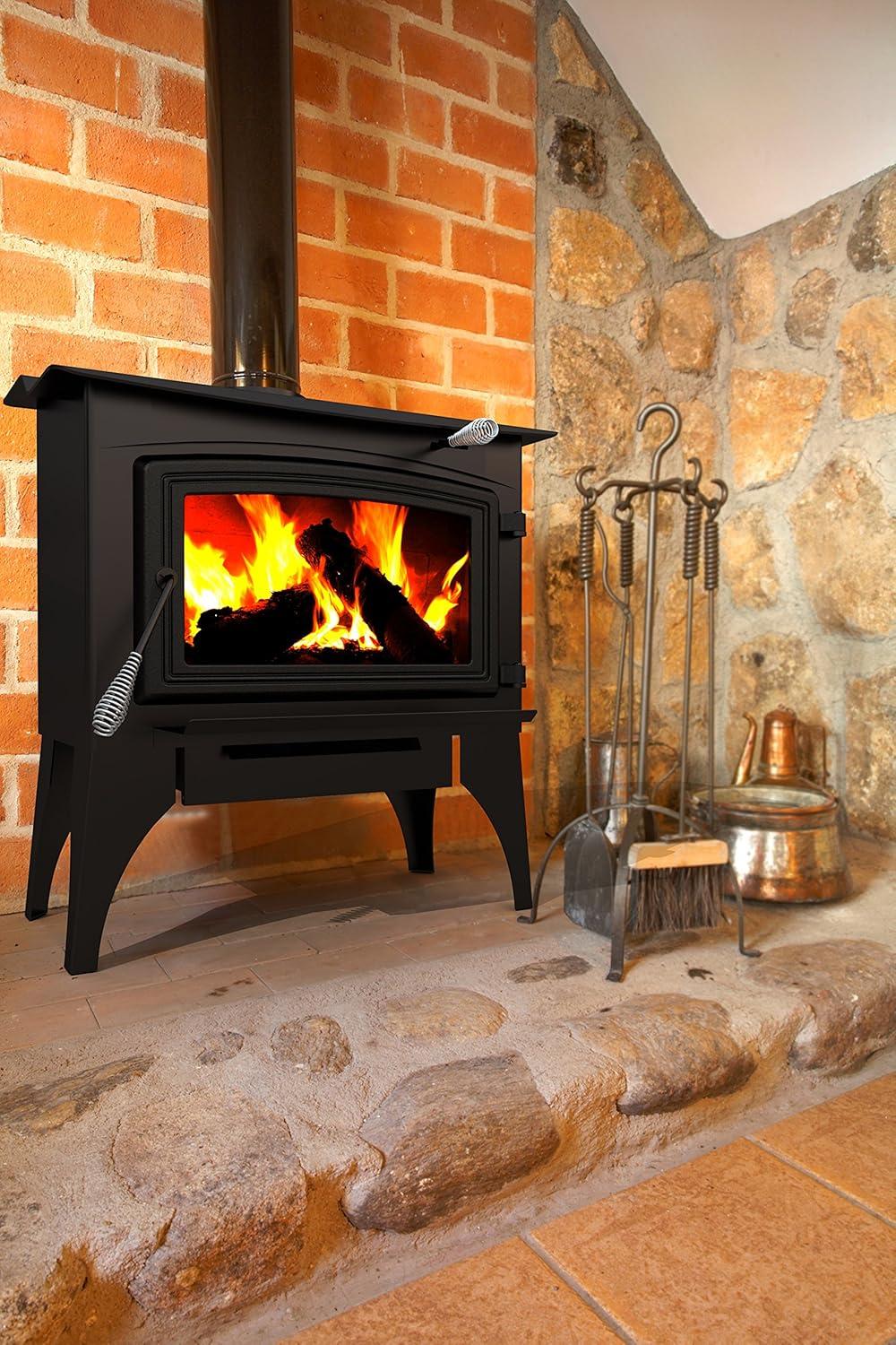 Pleasant Hearth 1,800 Sq. Ft. Medium Freestanding Wood Burning Stove with Legs