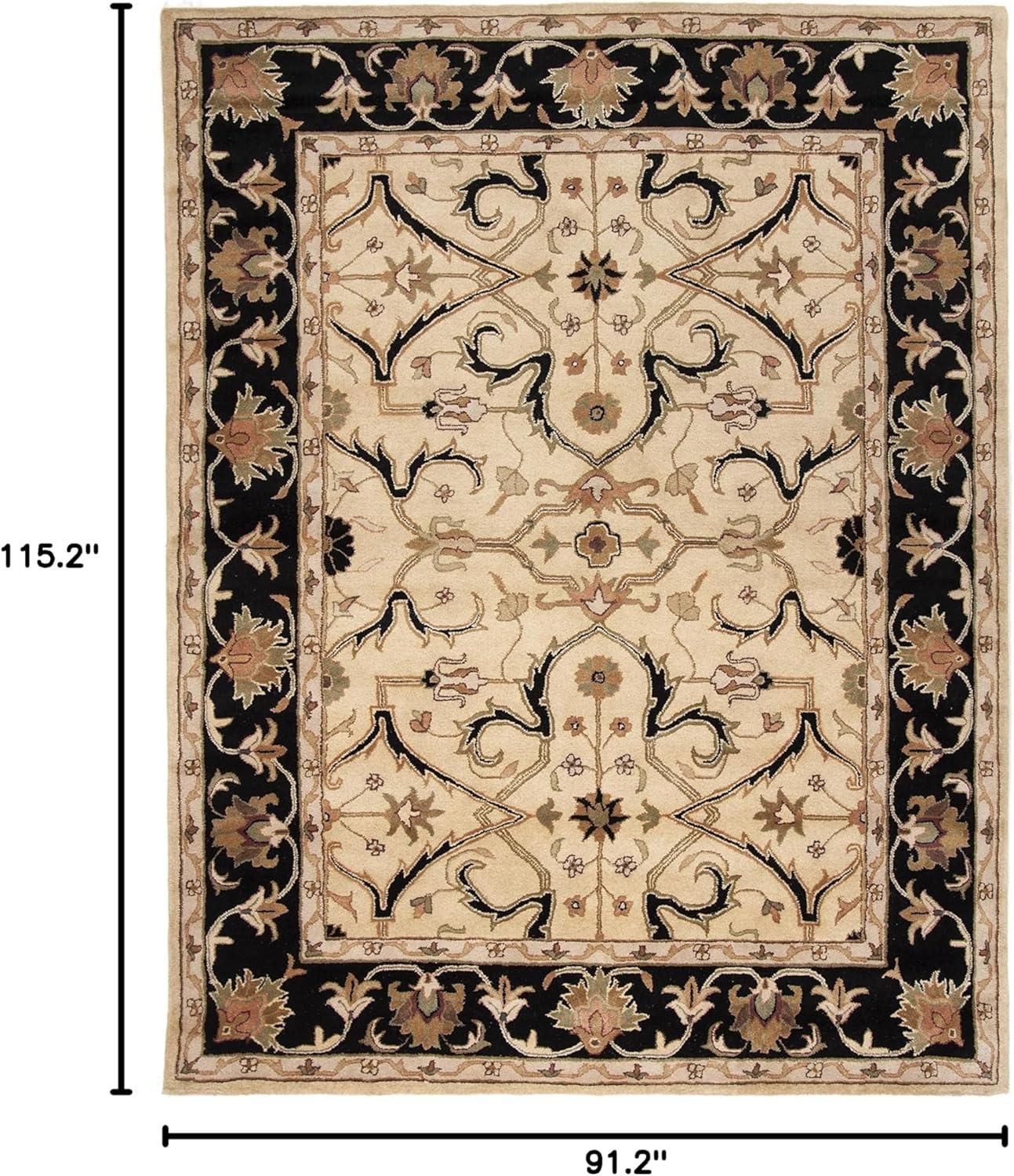 Heritage HG644 Hand Tufted Area Rug - Ivory/Black - 7'6"x9'6" - Safavieh.