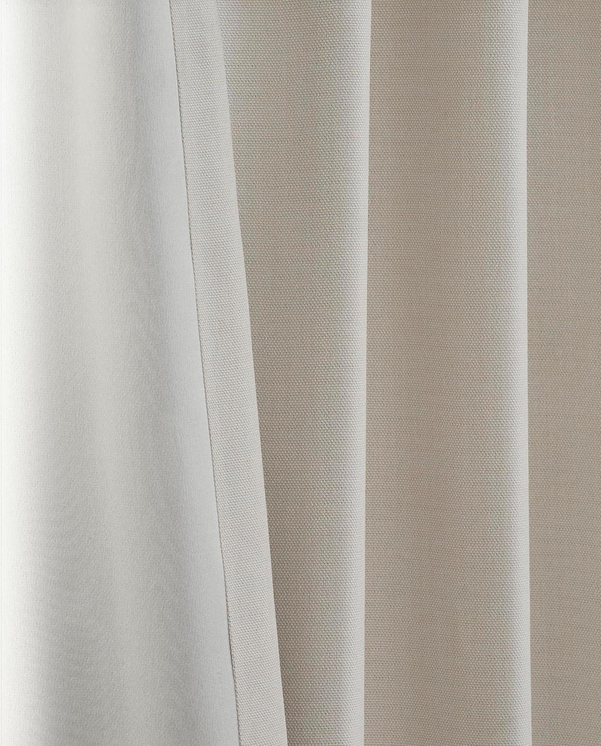 HPD Half Price Drapes Birch Faux Linen Room Darkening Curtains for Bedroom & Living Room Curtains (1 Panel), Door & Window Curtains 84 inches long, Rod Pocket Curtains & drapes, 50W X 84L