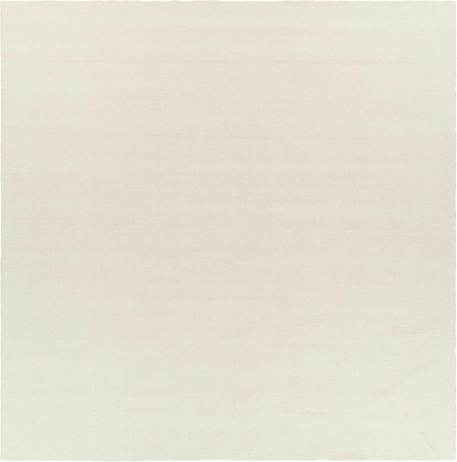 Hauteloom Brockton Solid Wool Modern Farmhouse X-Large Area Rug - Suitable for Living Room Bedroom -%100 Wool - Hand Loomed - Medium Pile - Beige, Cream - 9' x 13'