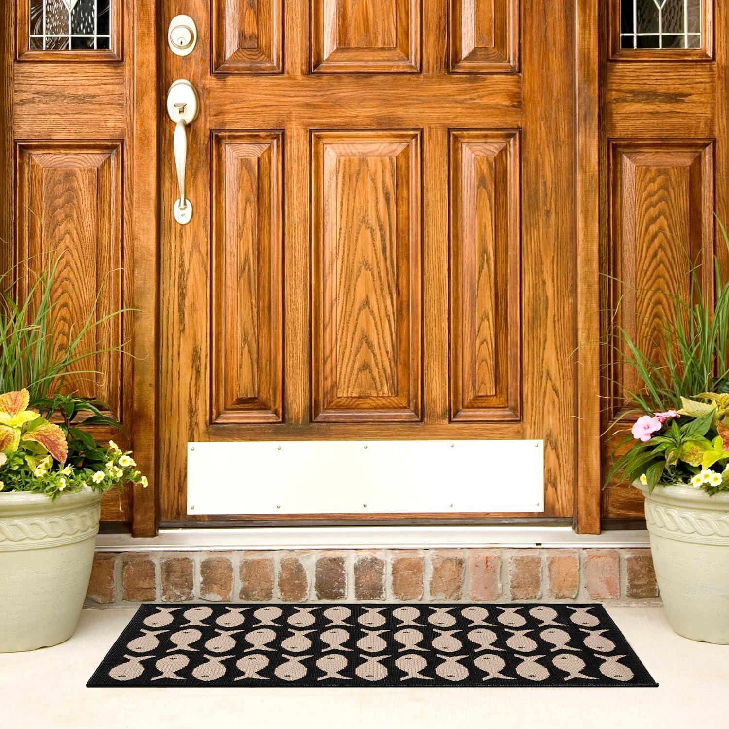 Courtyard CY6013 Power Loomed Indoor and Outdoor Accent Rug - Black/Beige - 2'x3'7" - Safavieh